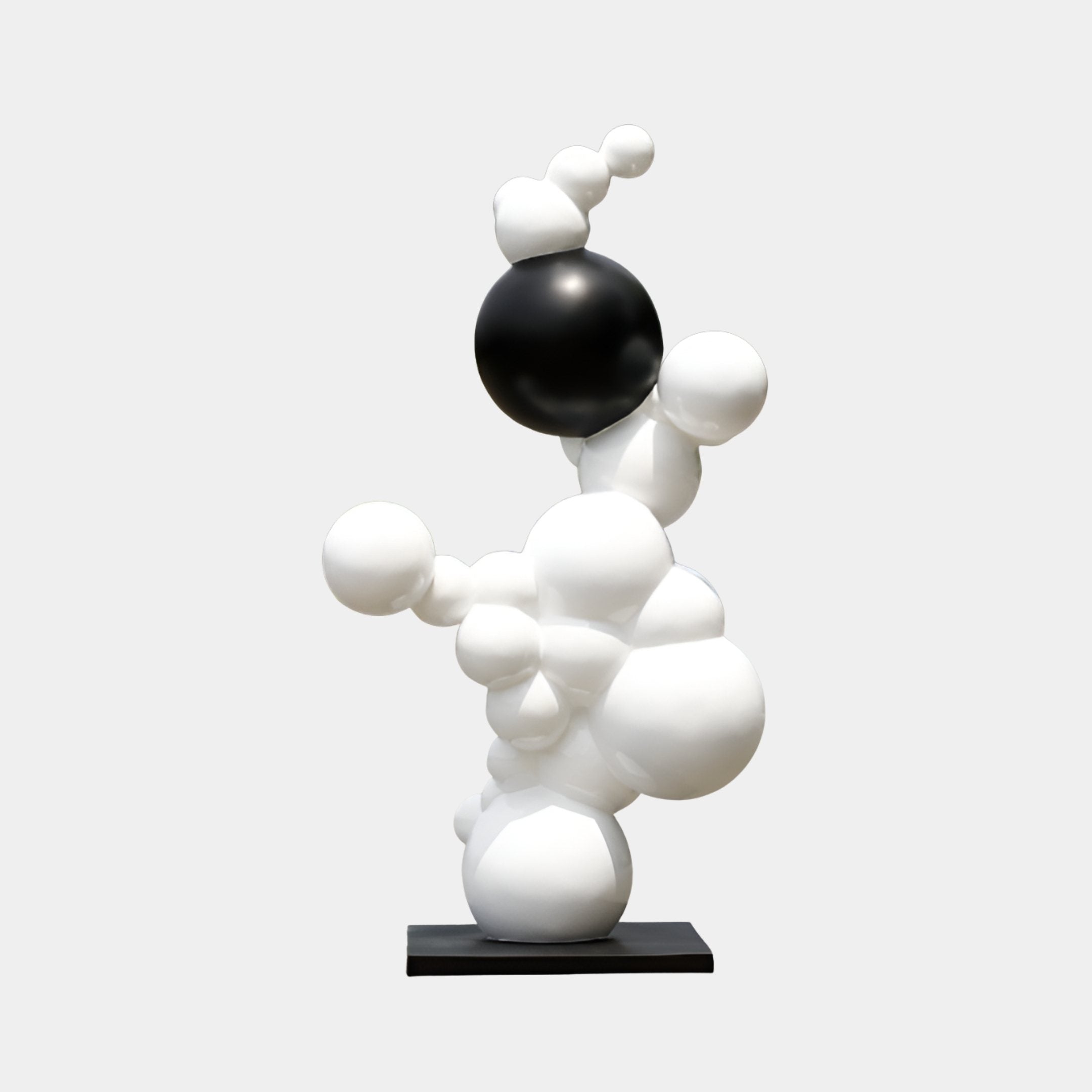 Walsham White & Black Modern Sculpture - 112cm