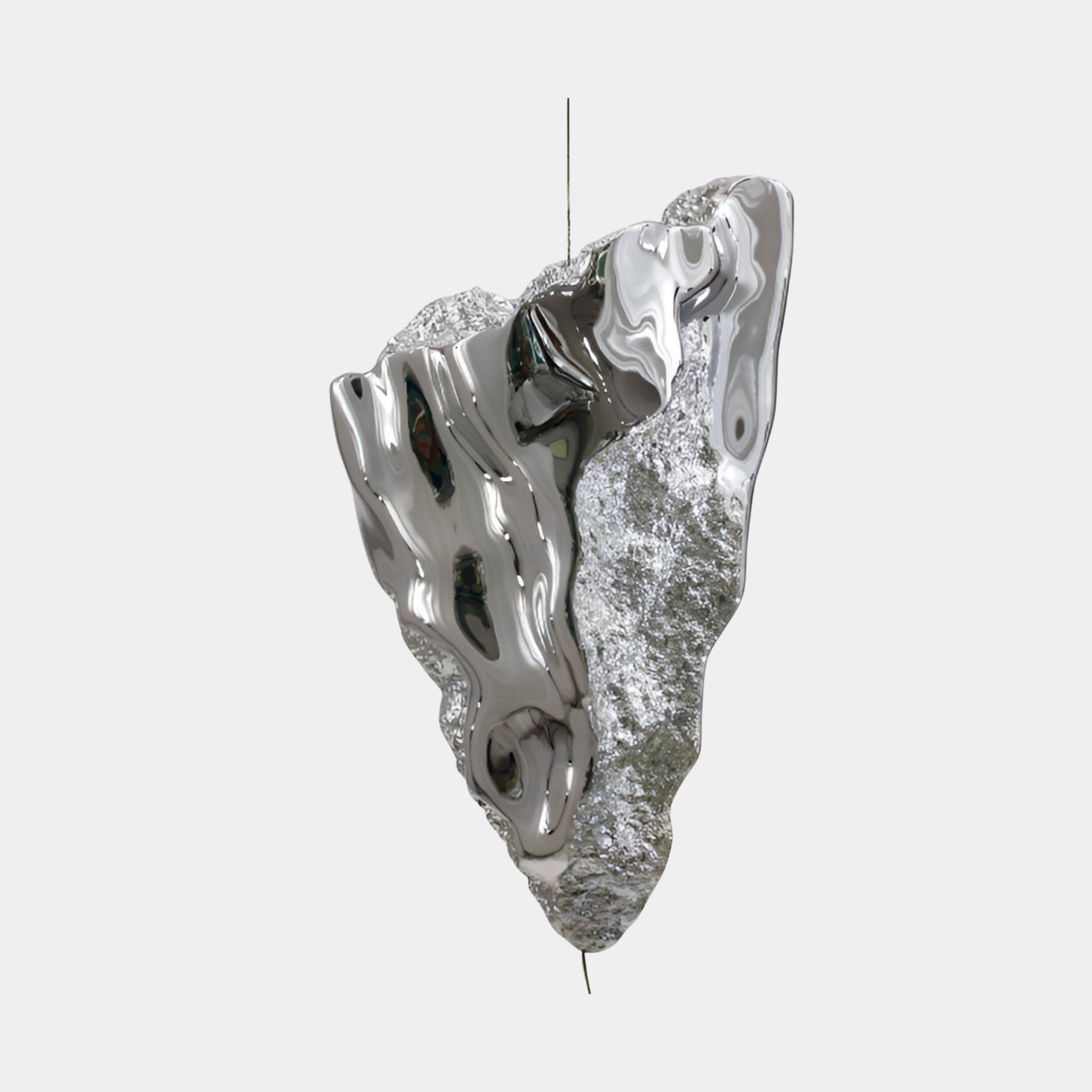 Brindley Silver Rock Sculpture - 90cm