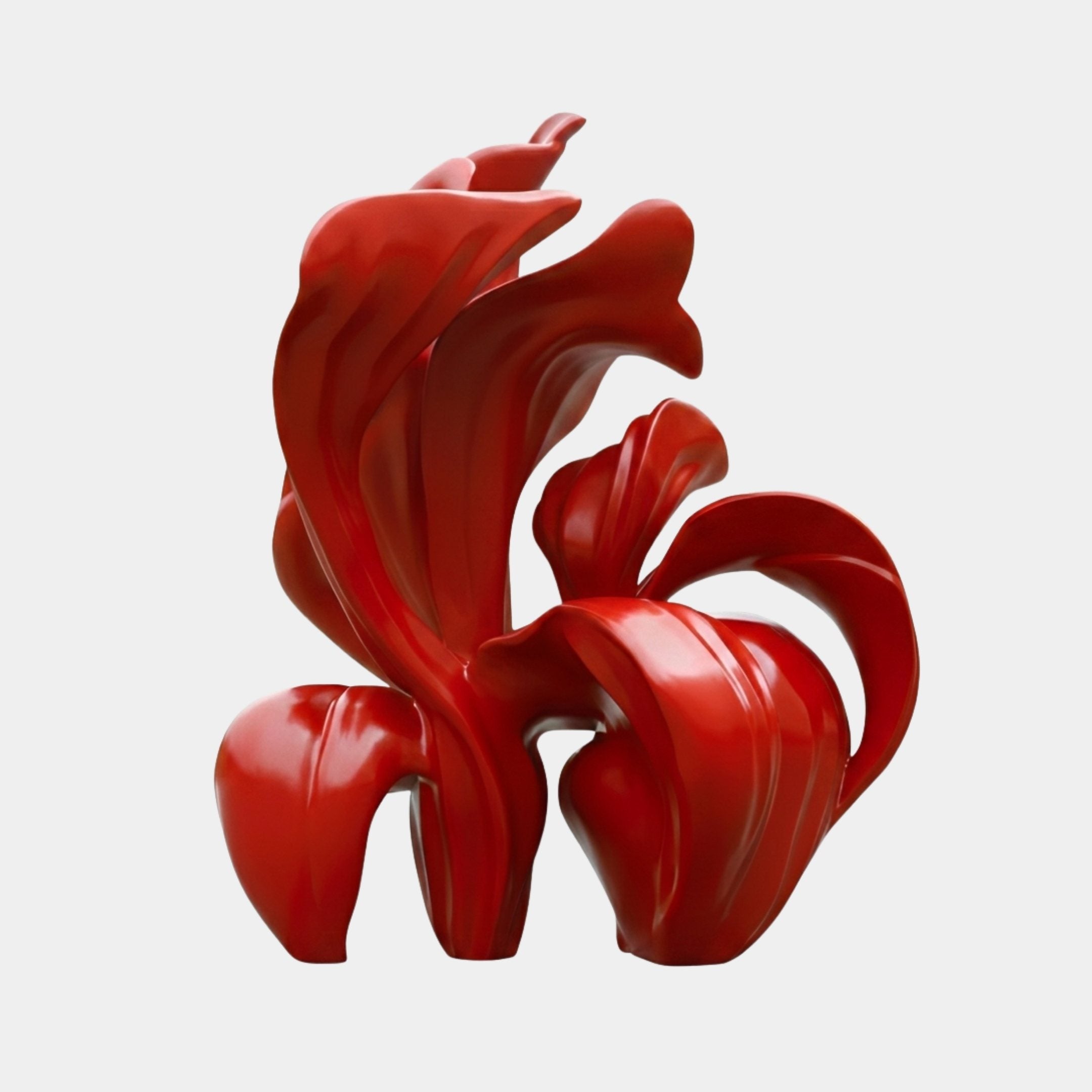 Garford Red Flame Abstract Sculpture - 180cm