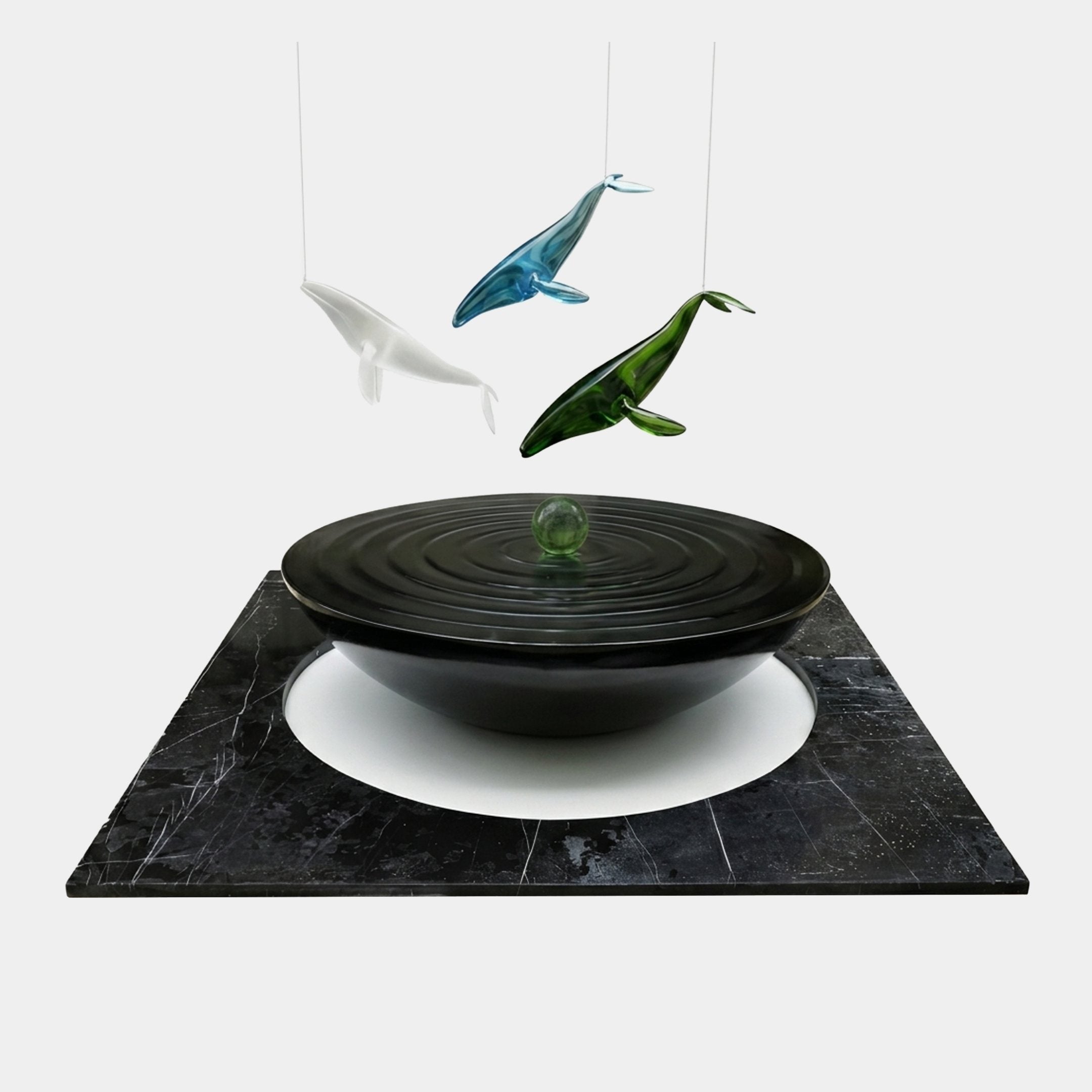 Ousby Black Fountain Sculpture - 240cm