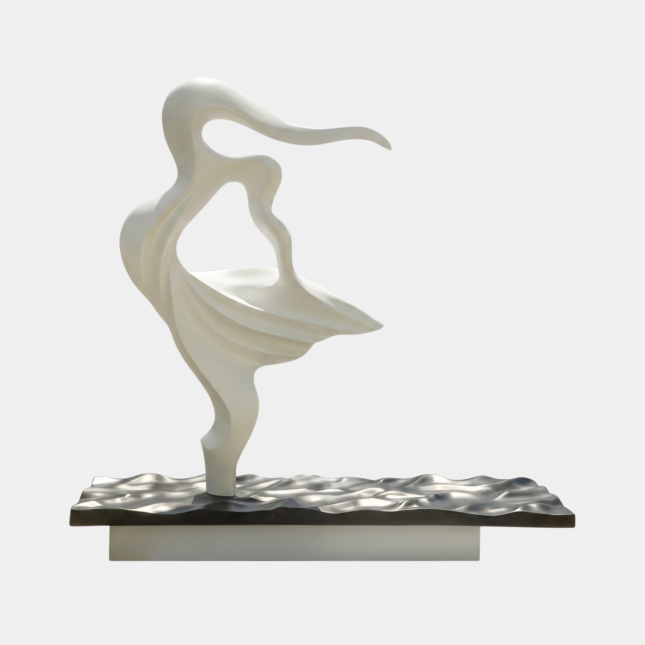 Rousham White Abstract Sculpture - 187cm