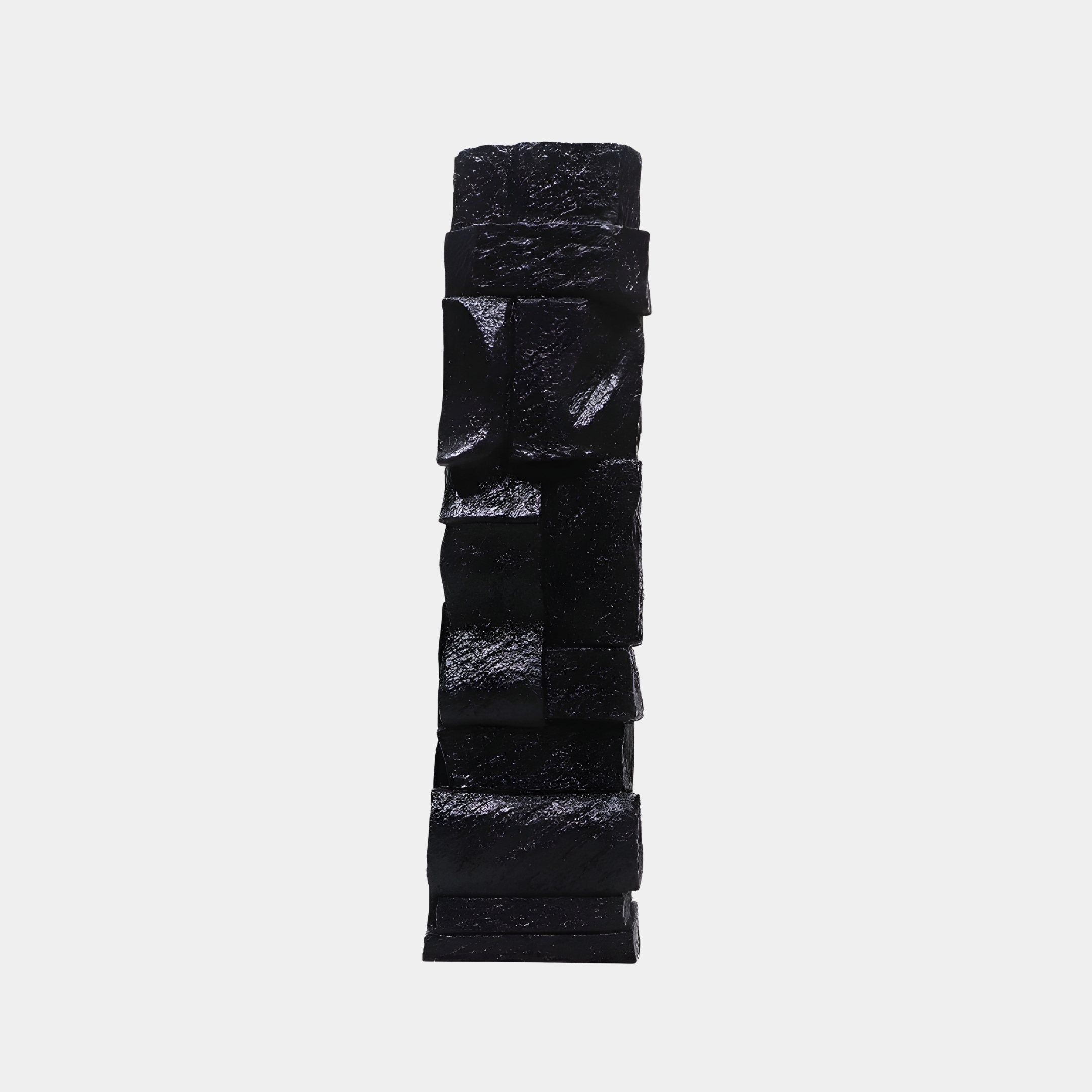 Onyx Black Abstract Sculpture - 75cm