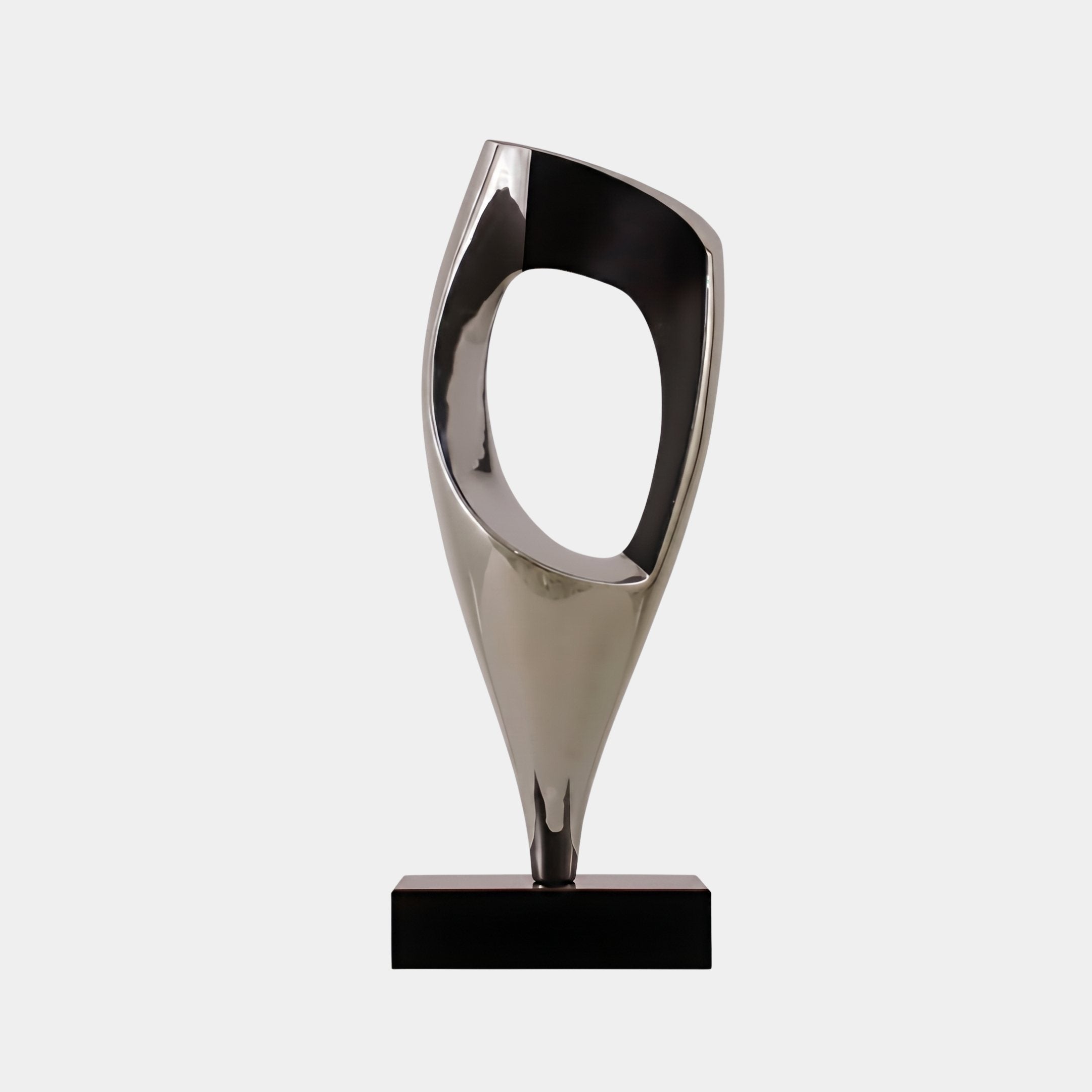 Mortehoe Silver Abstract Sculpture - 66cm
