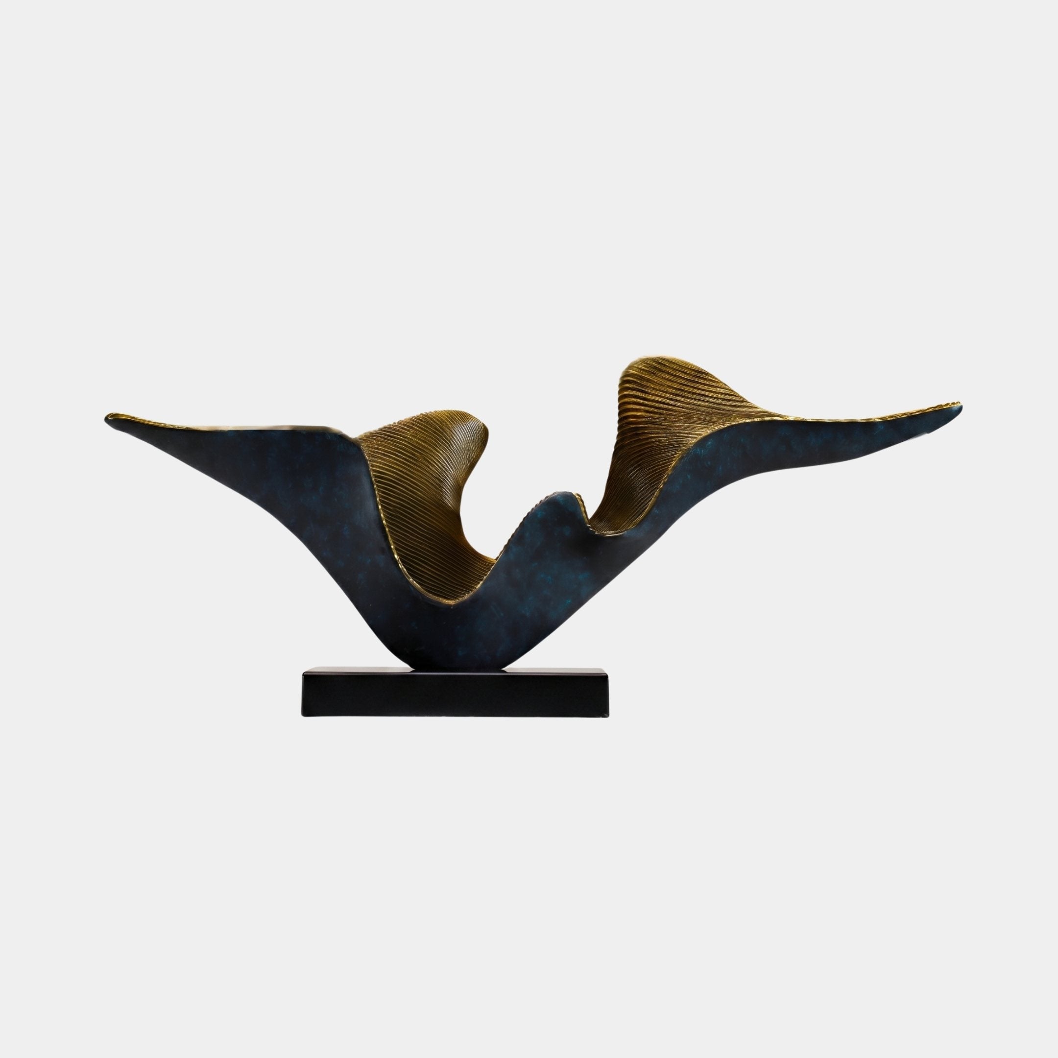 Stogursey Black & Gold Wave Dish - 101cm