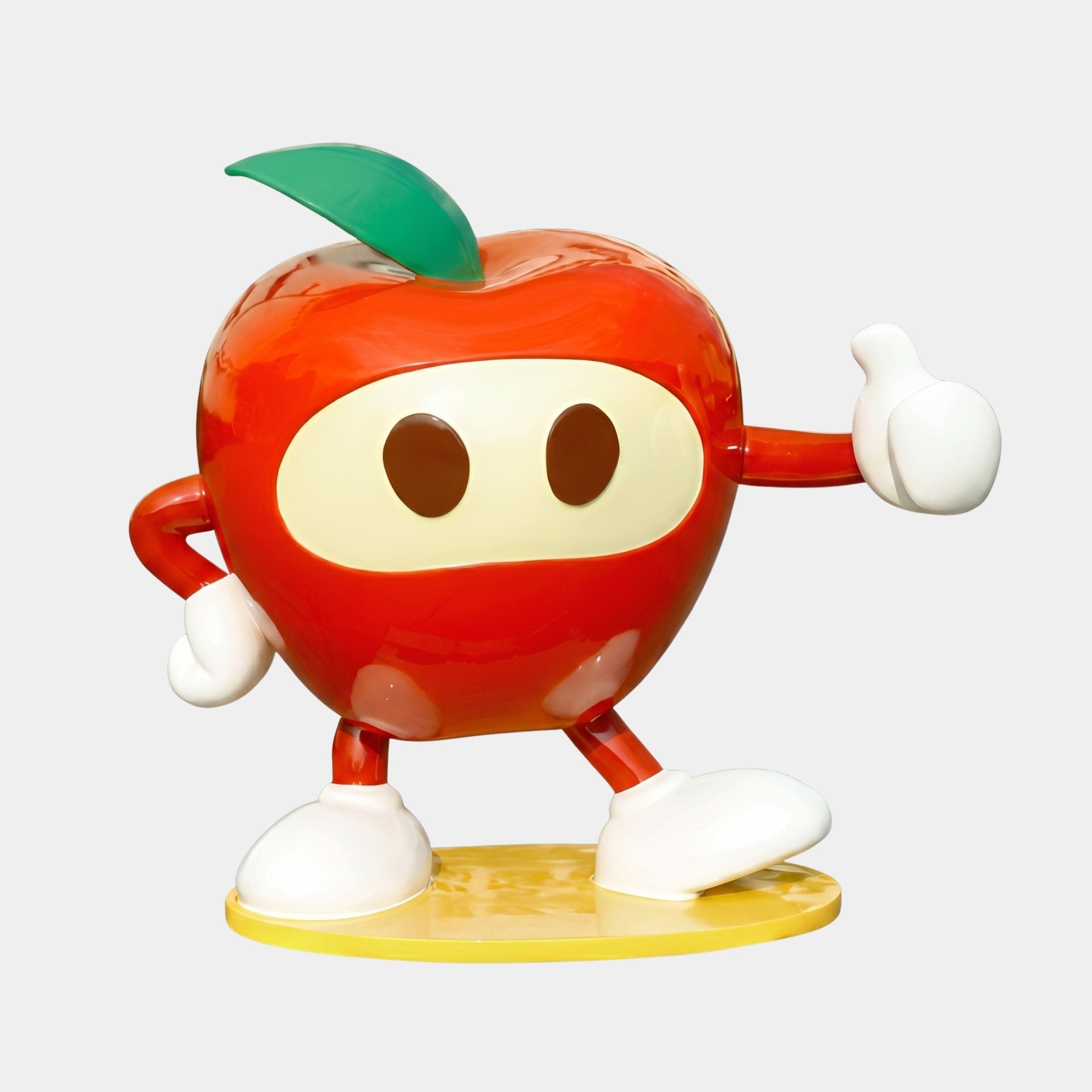 Cadgwith Red & Cream Apple Sculpture - 160cm