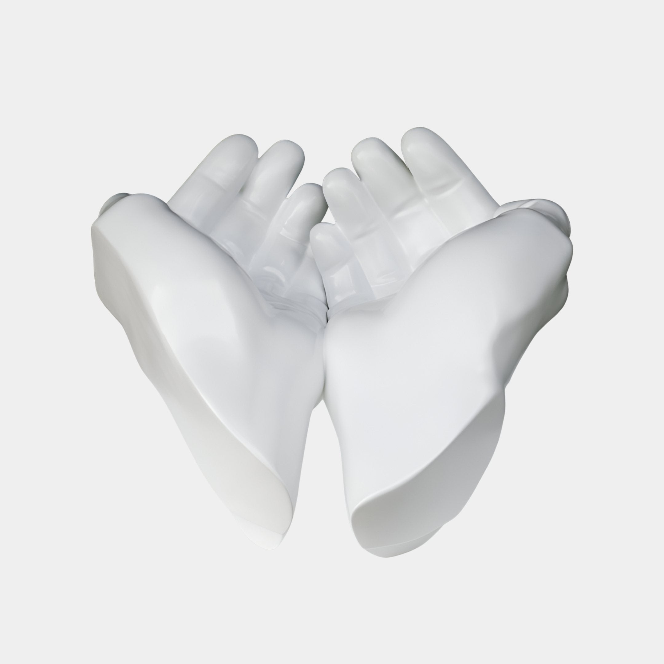 Delabole White Clasped Hands Sculpture - 92cm