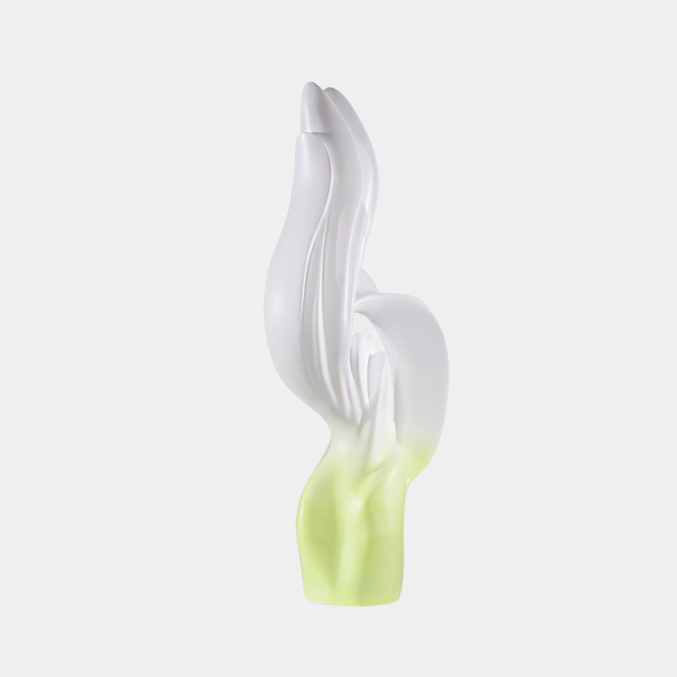 Otterham White & Green Flame Sculpture - 140cm