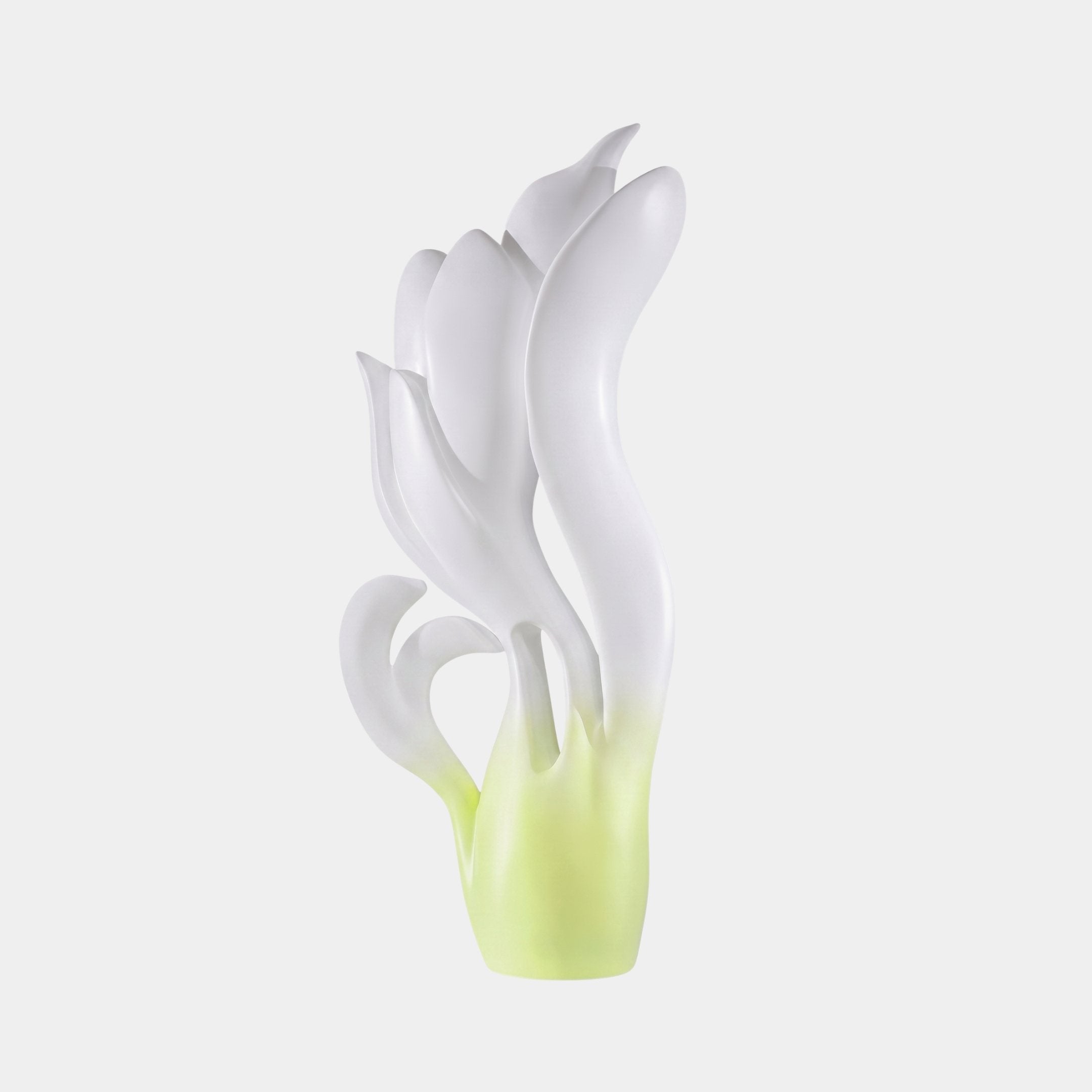 Warbstow White & Green Leaf Sculpture - 140cm