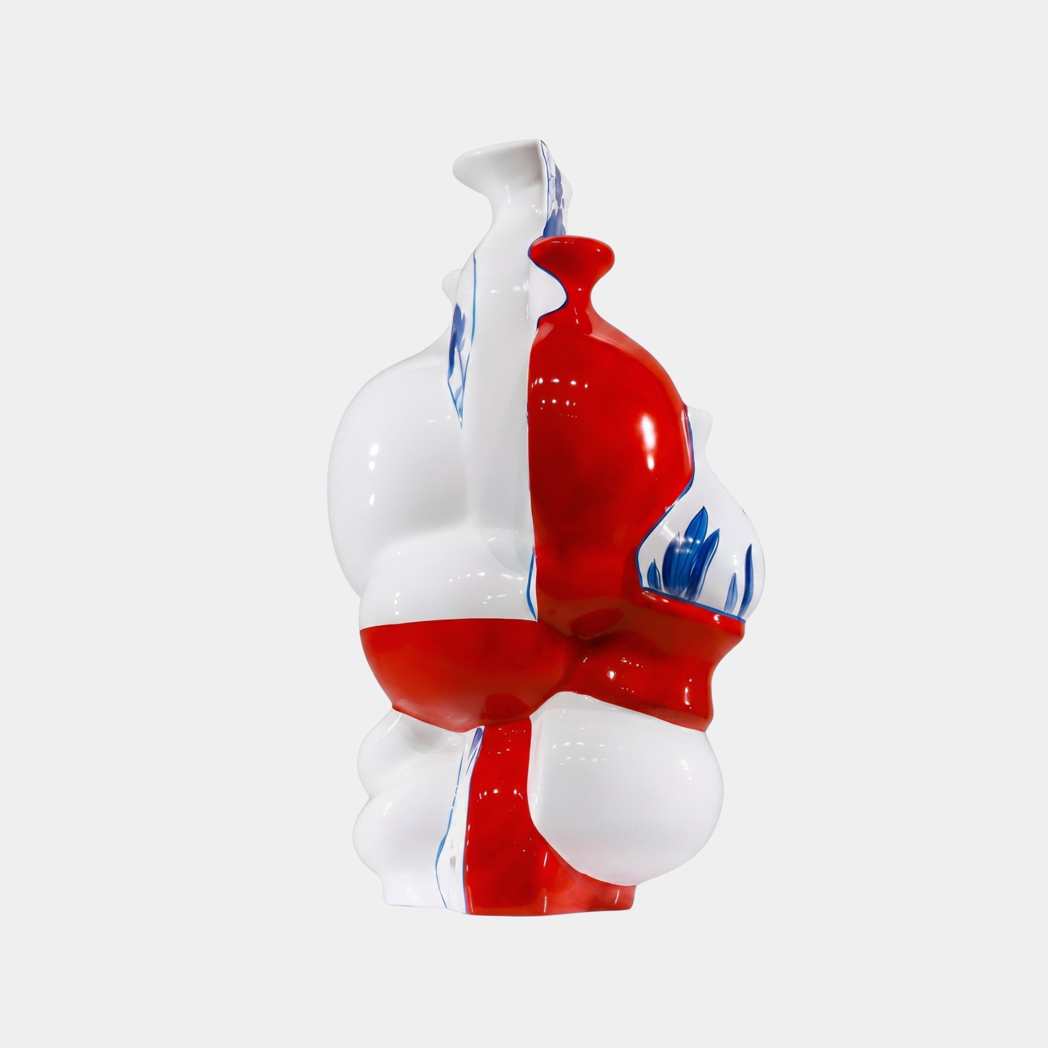 Allerford Red & White Abstract Sculpture - 70cm