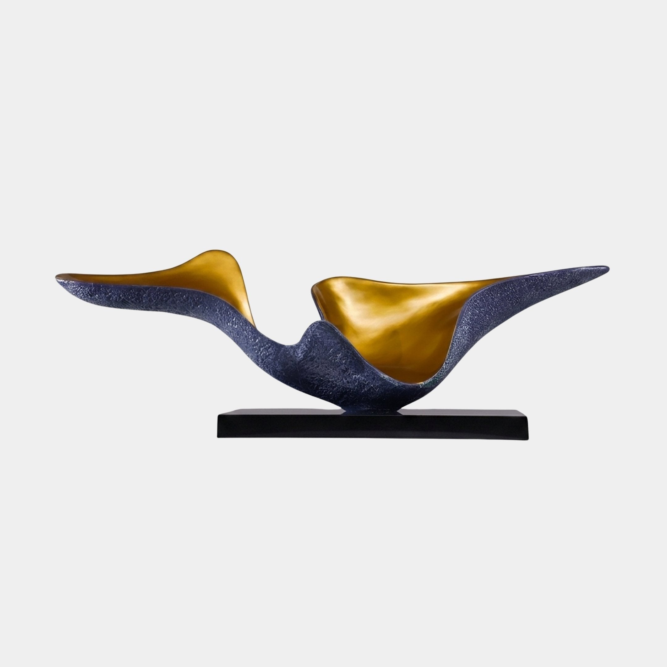 Babbacombe Gold & Blue Abstract Sculpture - 150cm