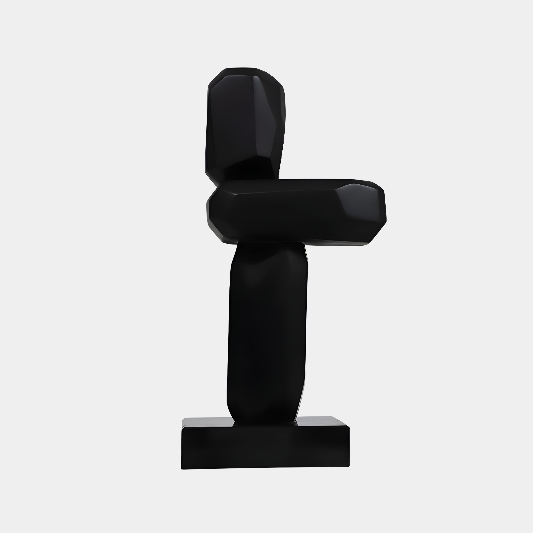Glyph Black Abstract Sculpture - 61cm