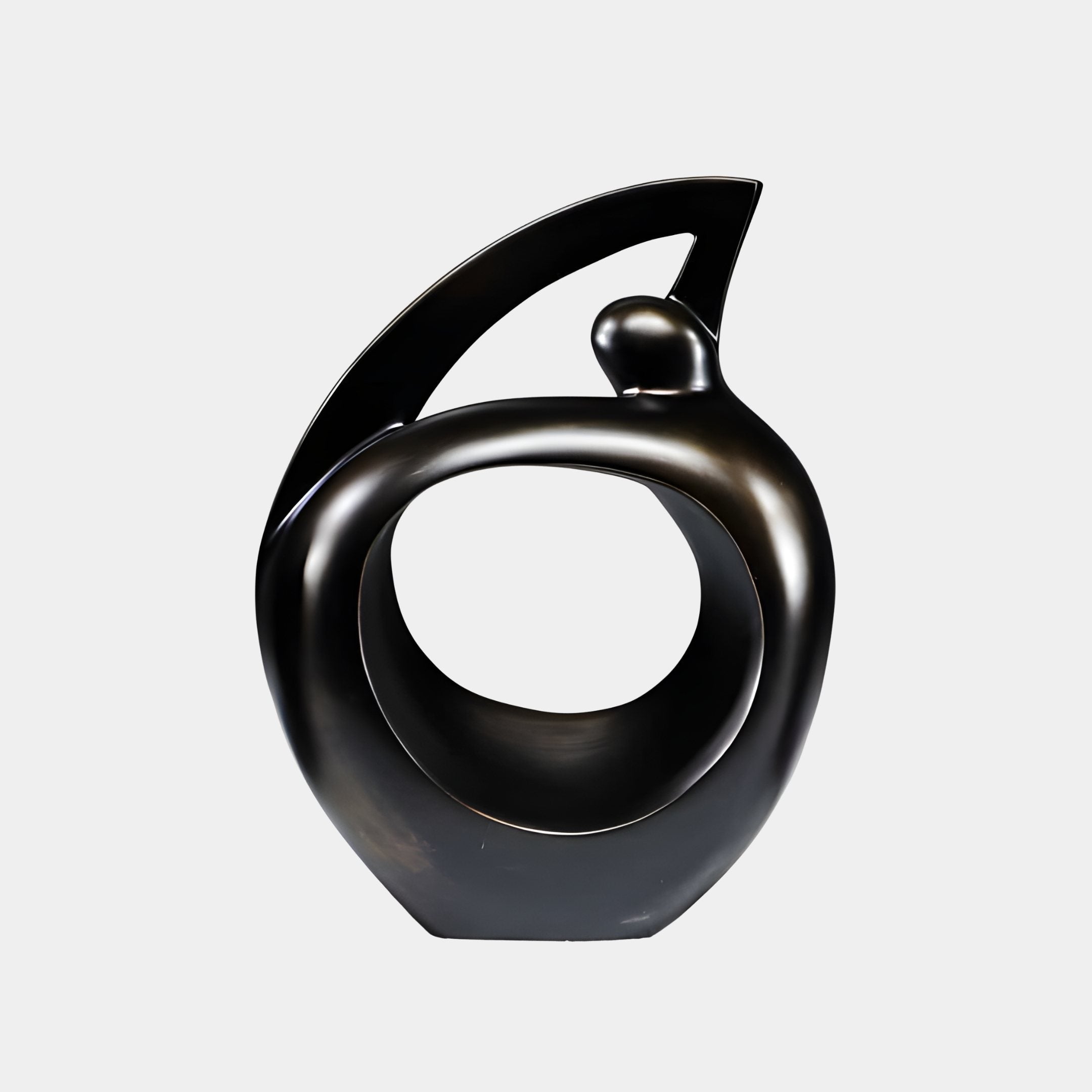 Bead Black Abstract Sculpture - 33cm