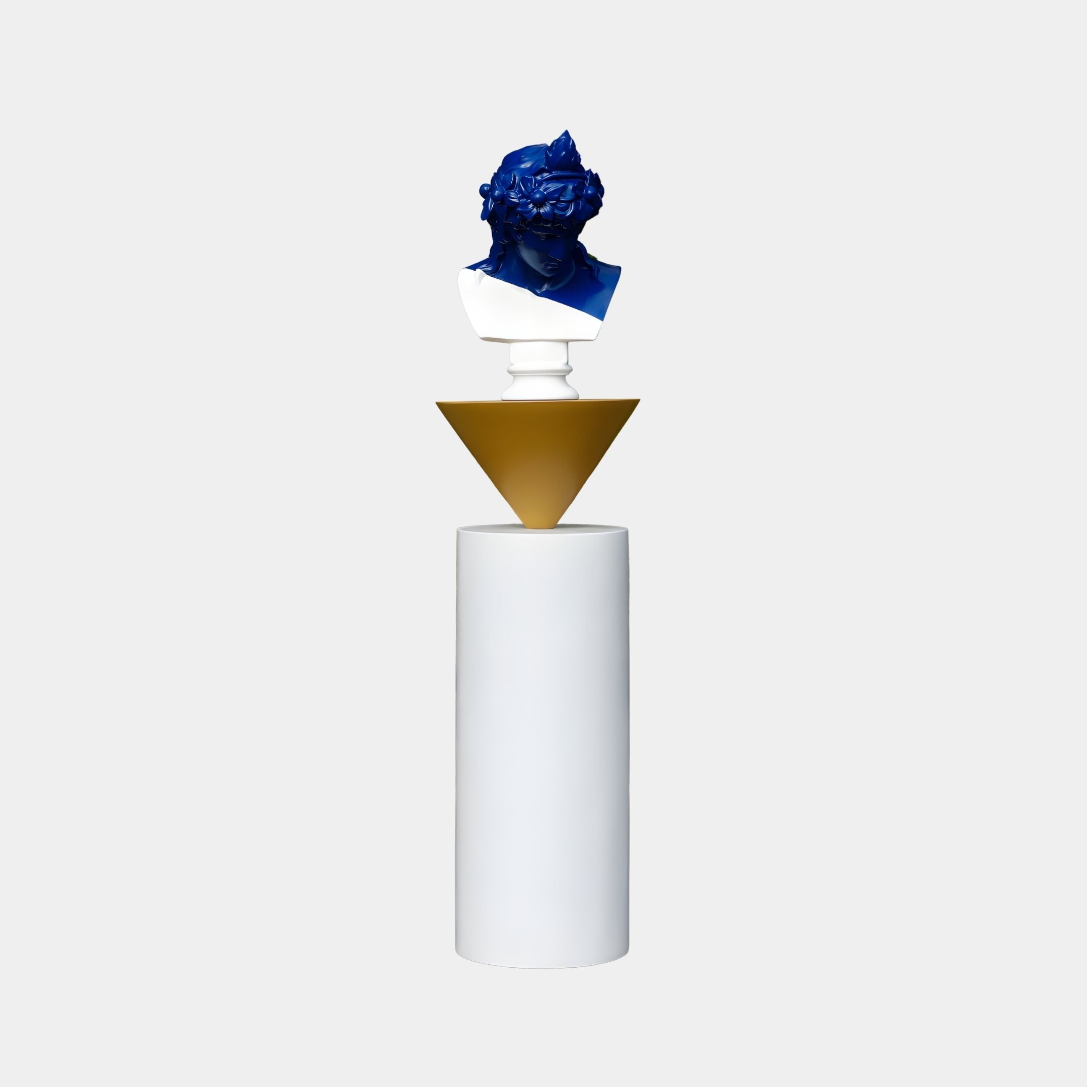 Oborne Blue & White Bust Sculpture - 160cm