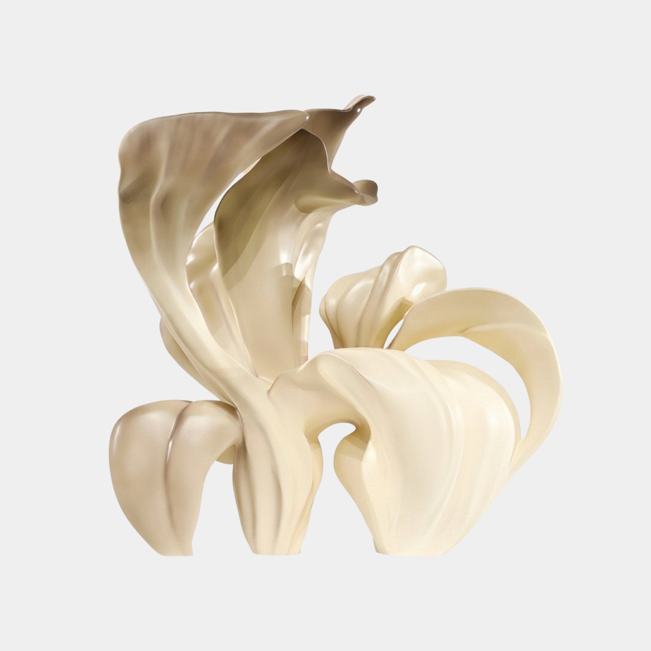 Venn Cream Flame Sculpture - 63cm