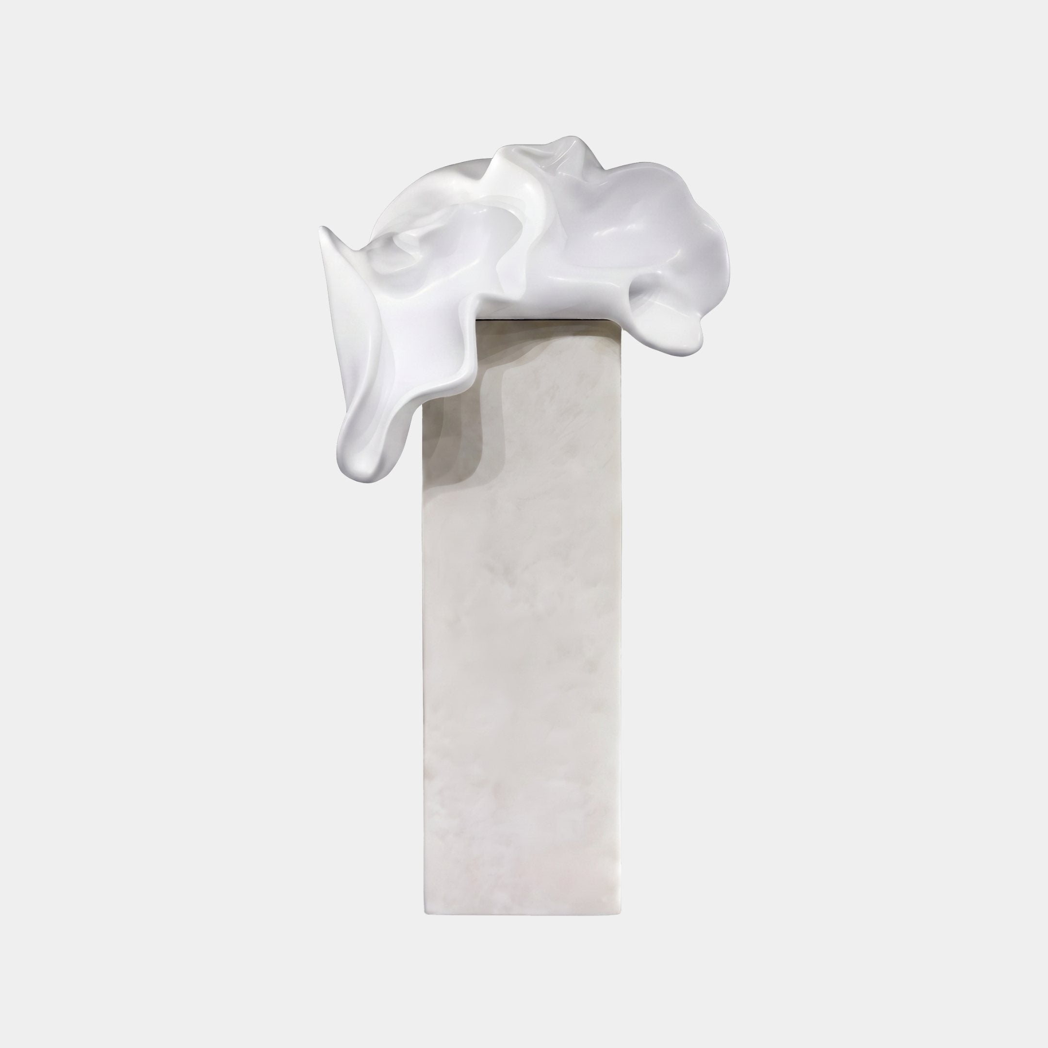 Washford White Drape Sculpture - 120cm