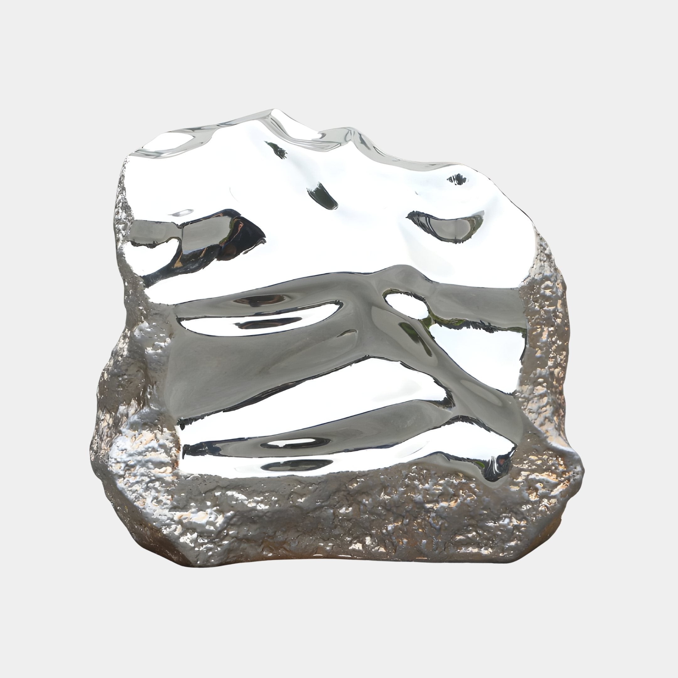 Quicksilver Silver & Grey Rock Sculpture - 60cm
