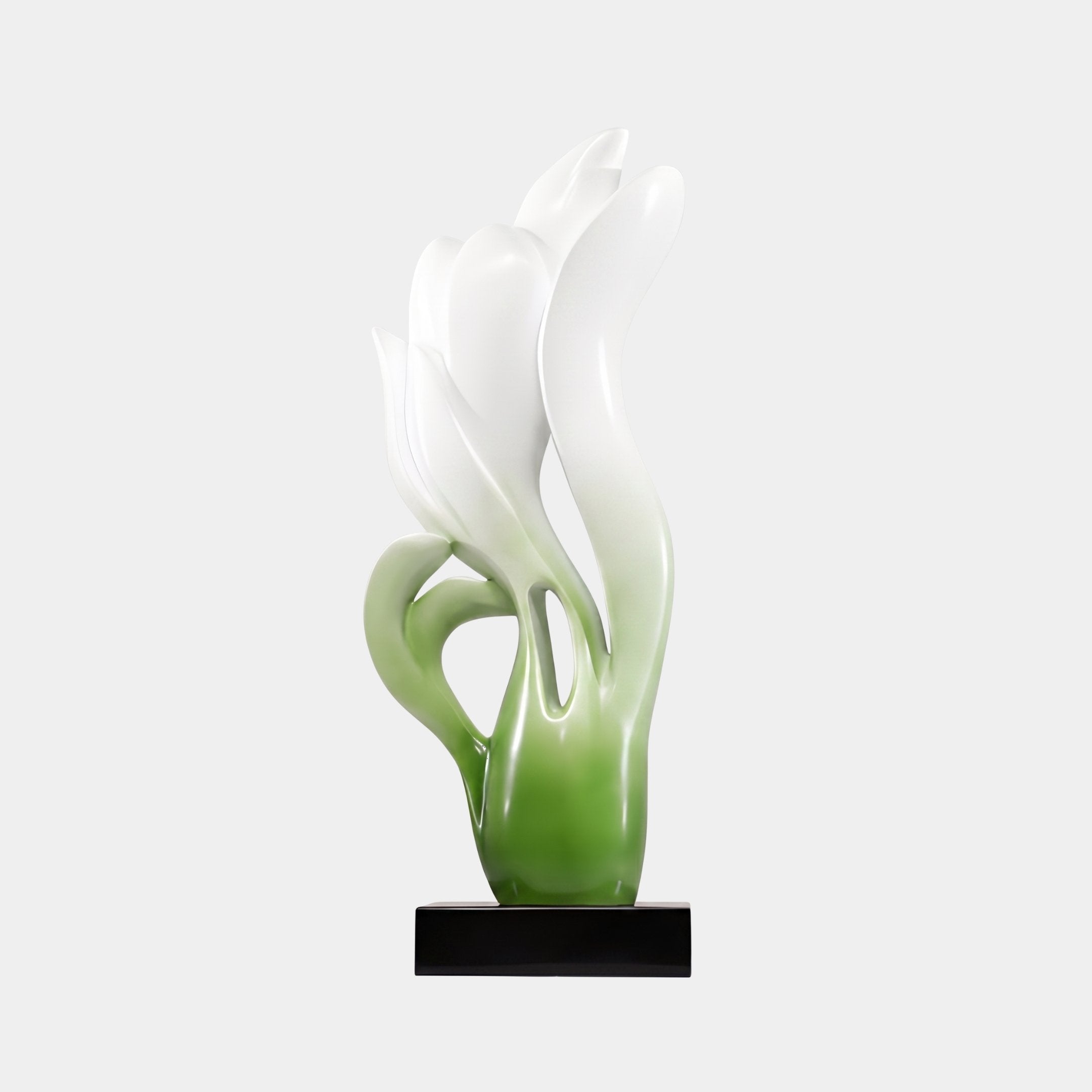 Frocester Cream & Green Lily Sculpture - 80cm