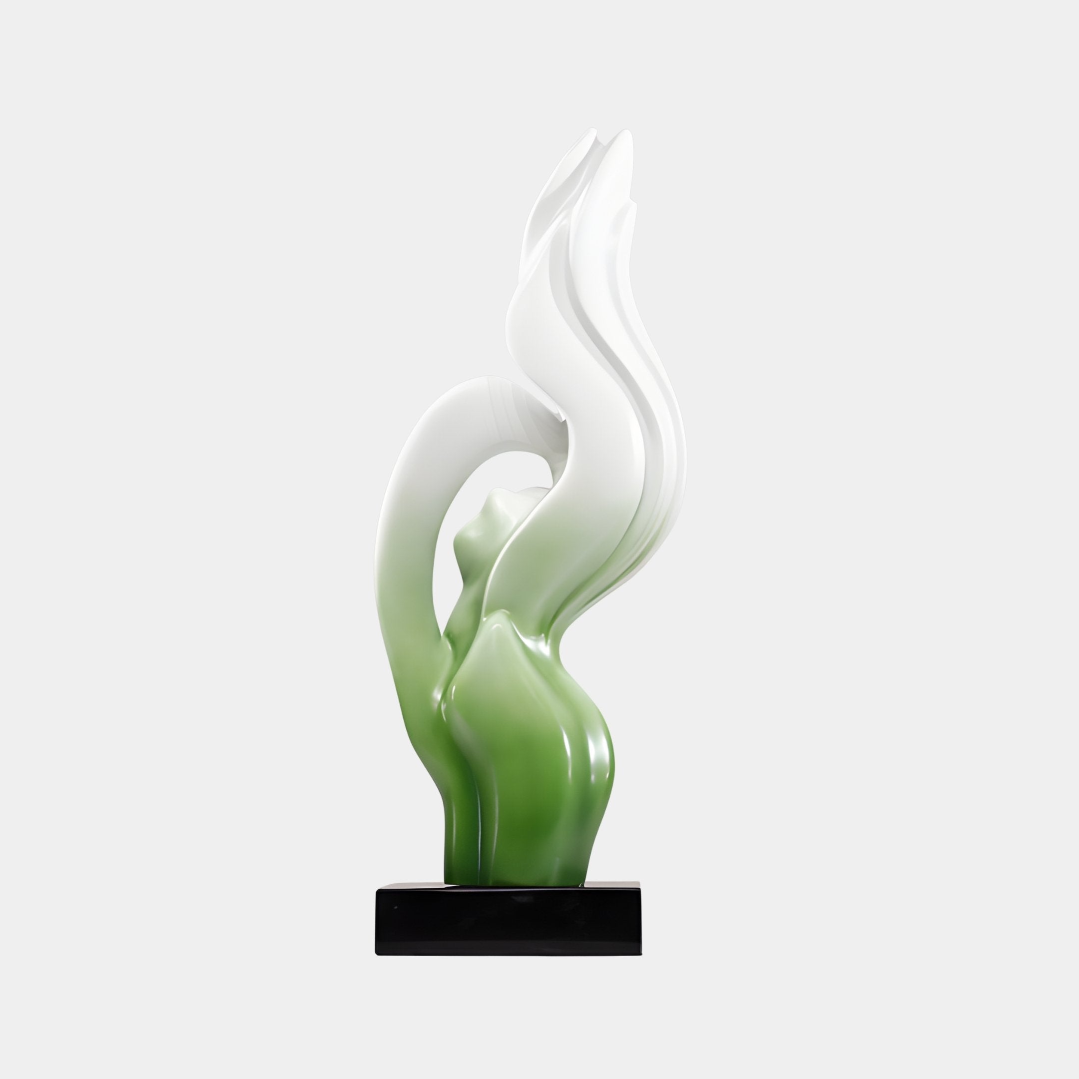 Godney White & Green Lily Sculpture - 80cm