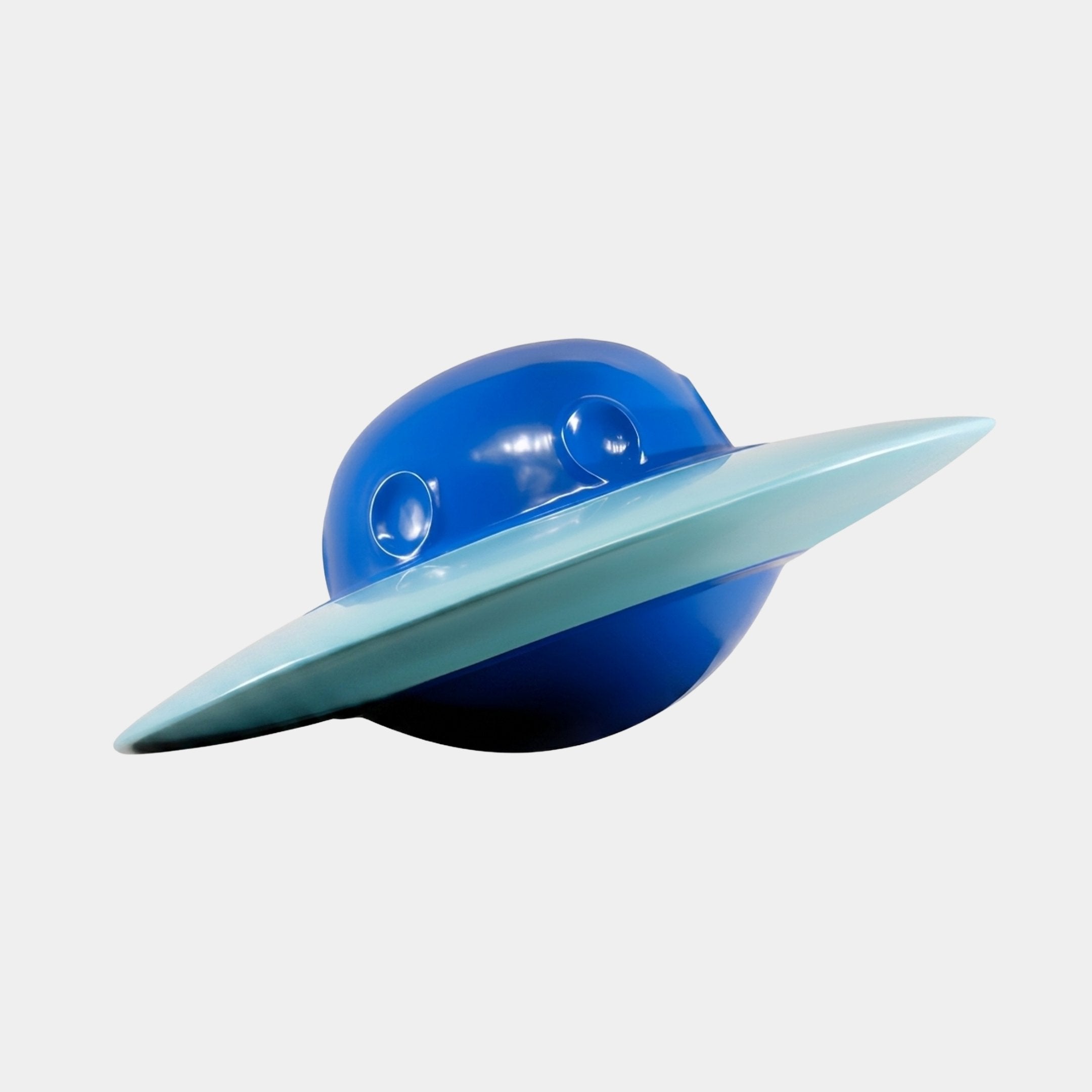 Molland Blue & Silver Flying Saucer Sculpture - 90cm