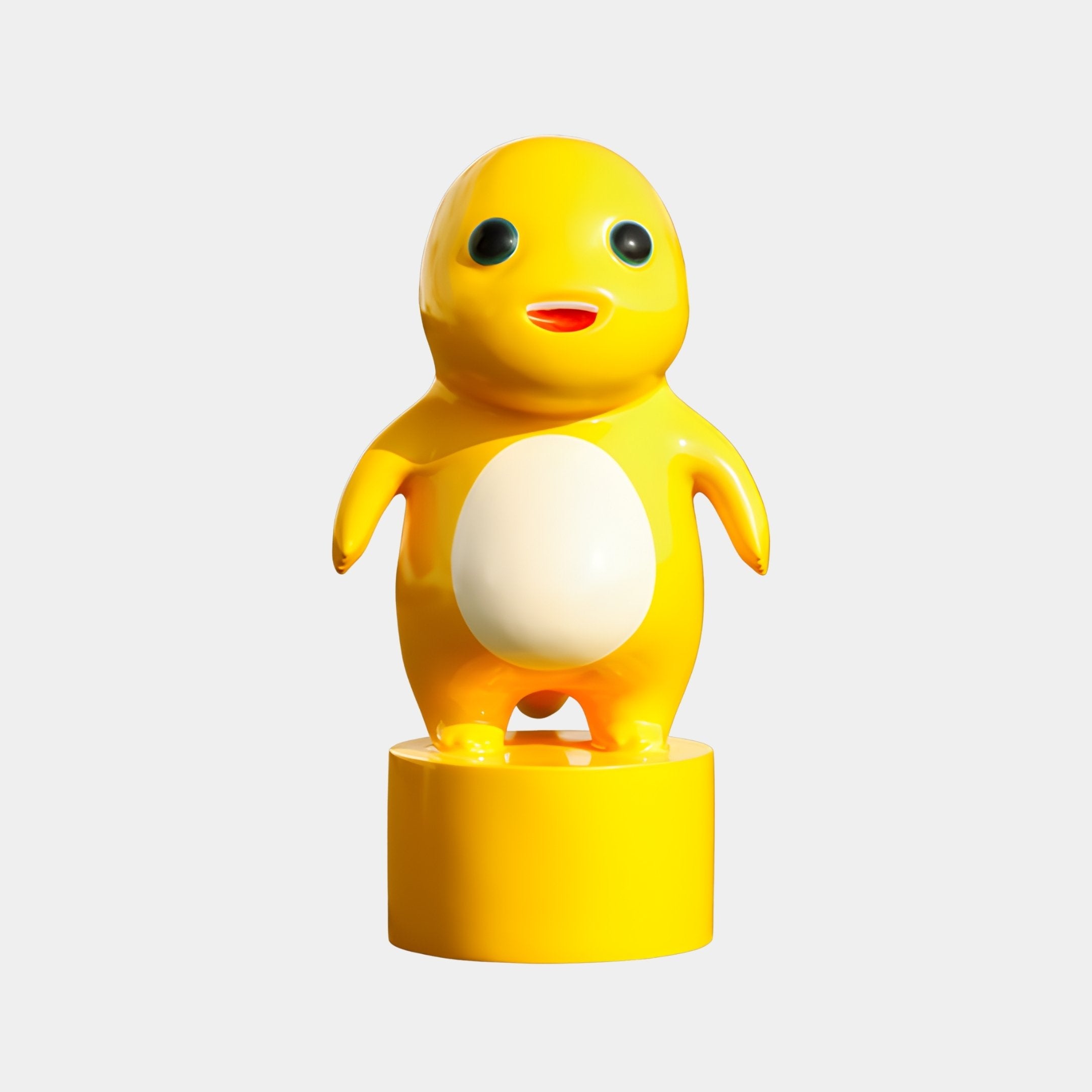 Northleach Yellow & White Duck Sculpture - 85cm