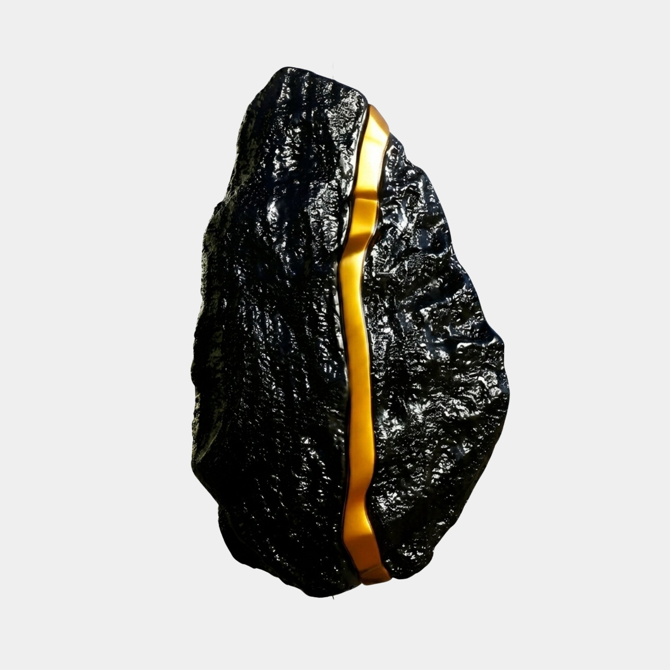 Brantham Black & Gold Rock Sculpture - 97cm