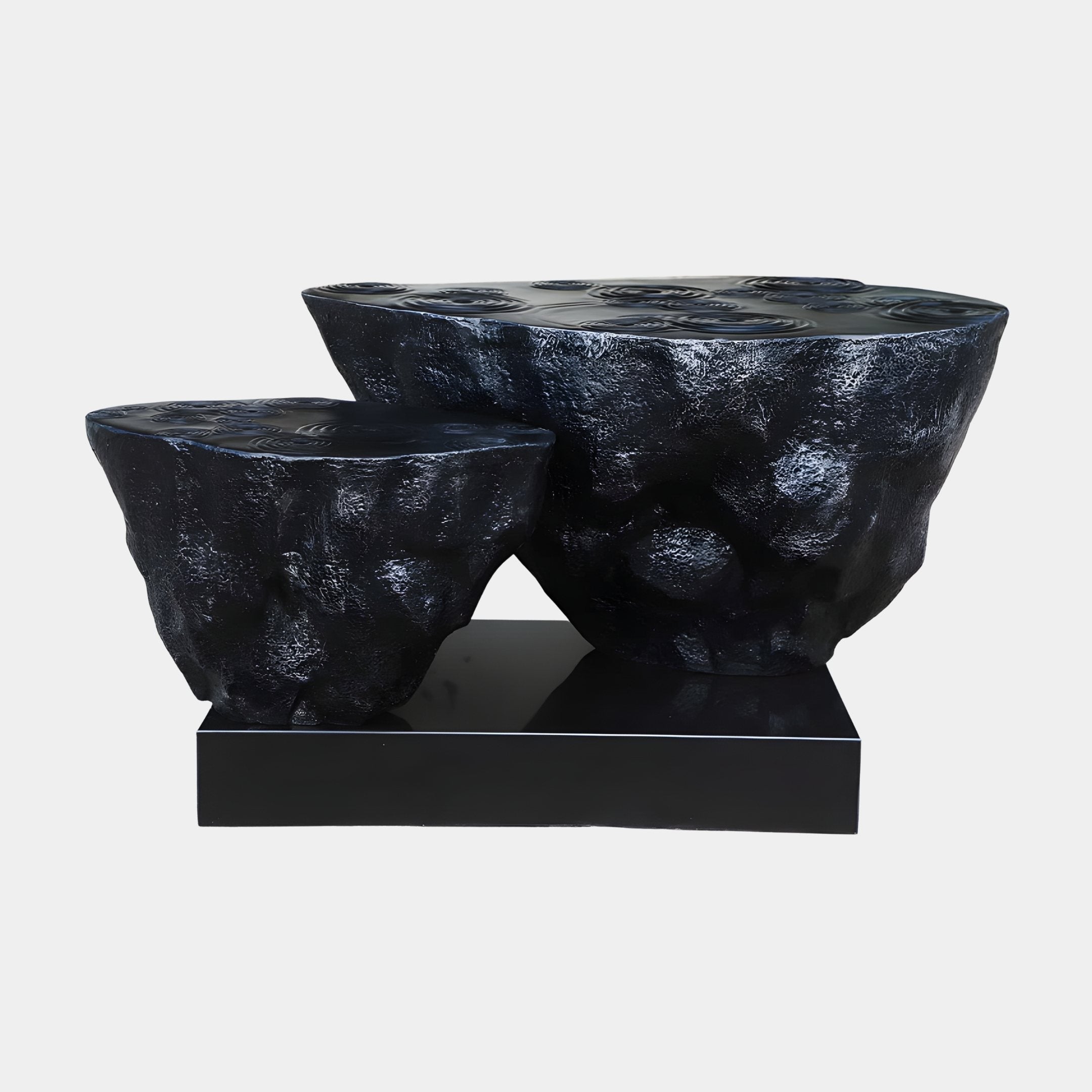 Duet Black Bowl Sculpture - 117cm