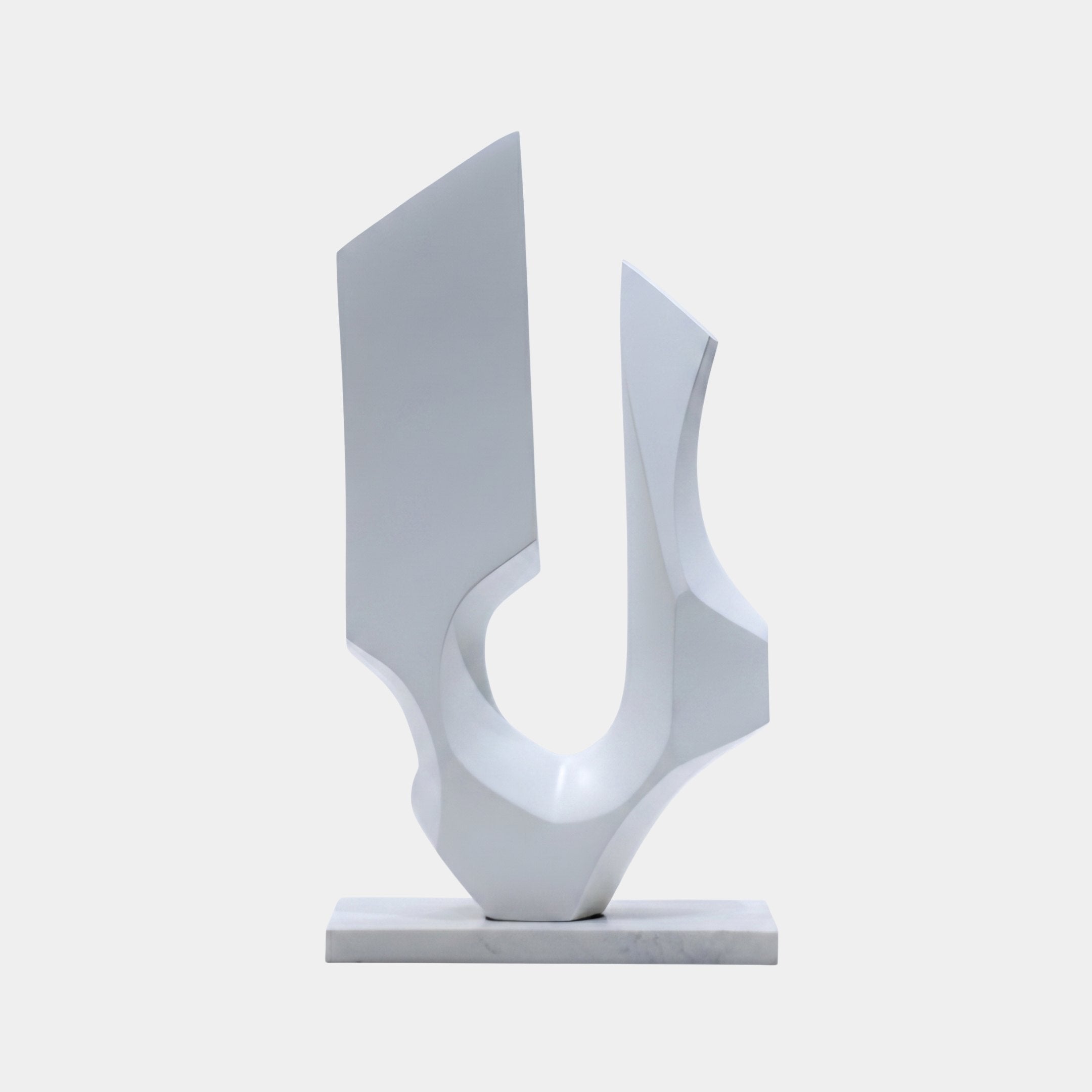 Cleave White Abstract Sculpture - 37cm