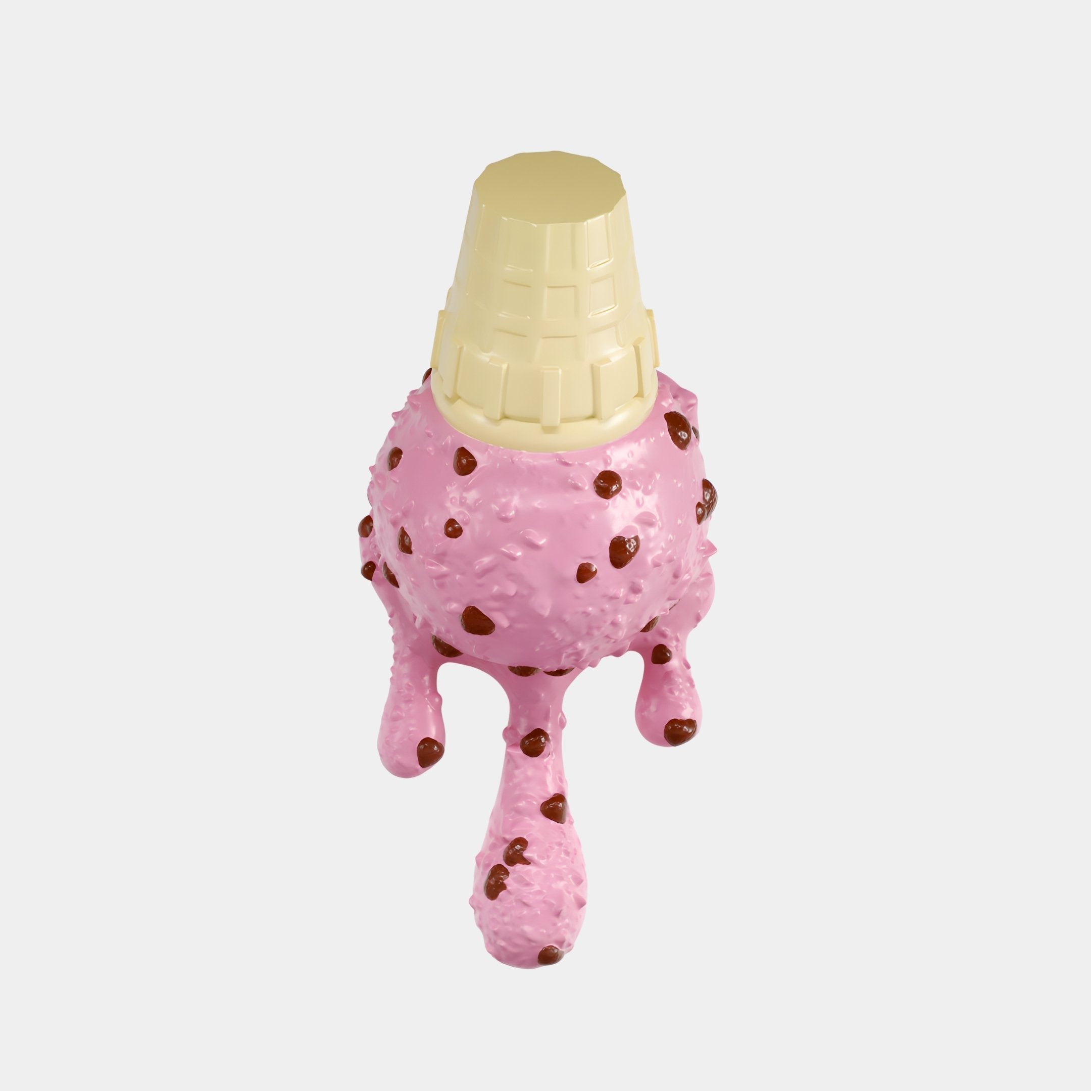 Roseberry Pink & Cream Ice Cream Sculpture - 60cm