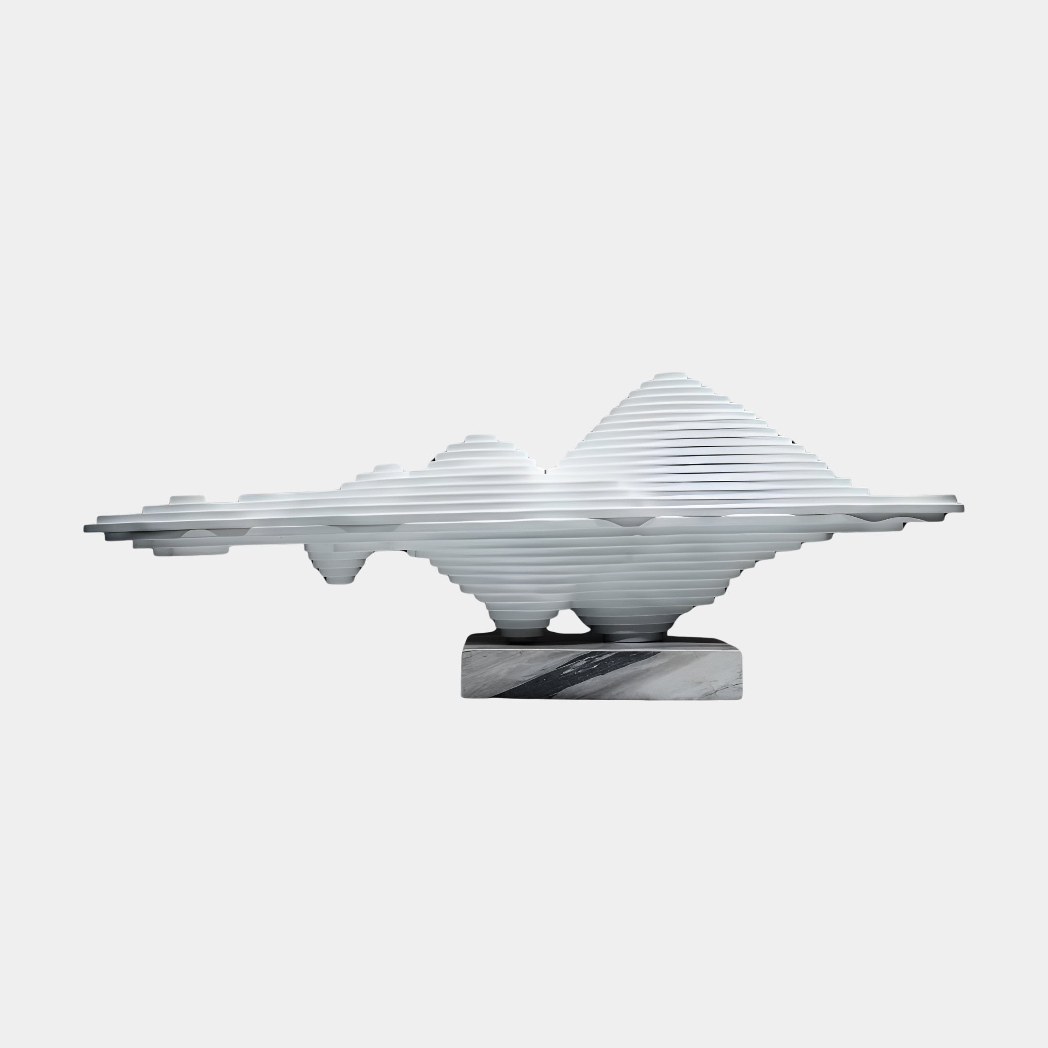 Shoal White Abstract Sculpture - 117cm