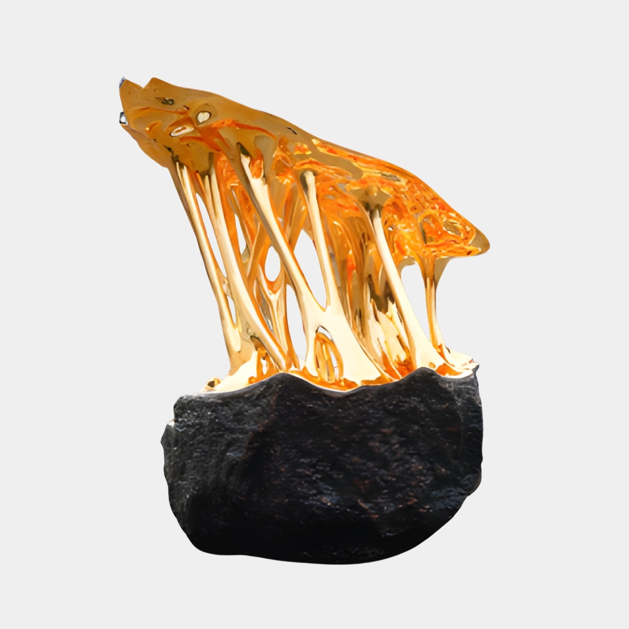 Goldcliff Black & Gold Geode Sculpture - 165cm
