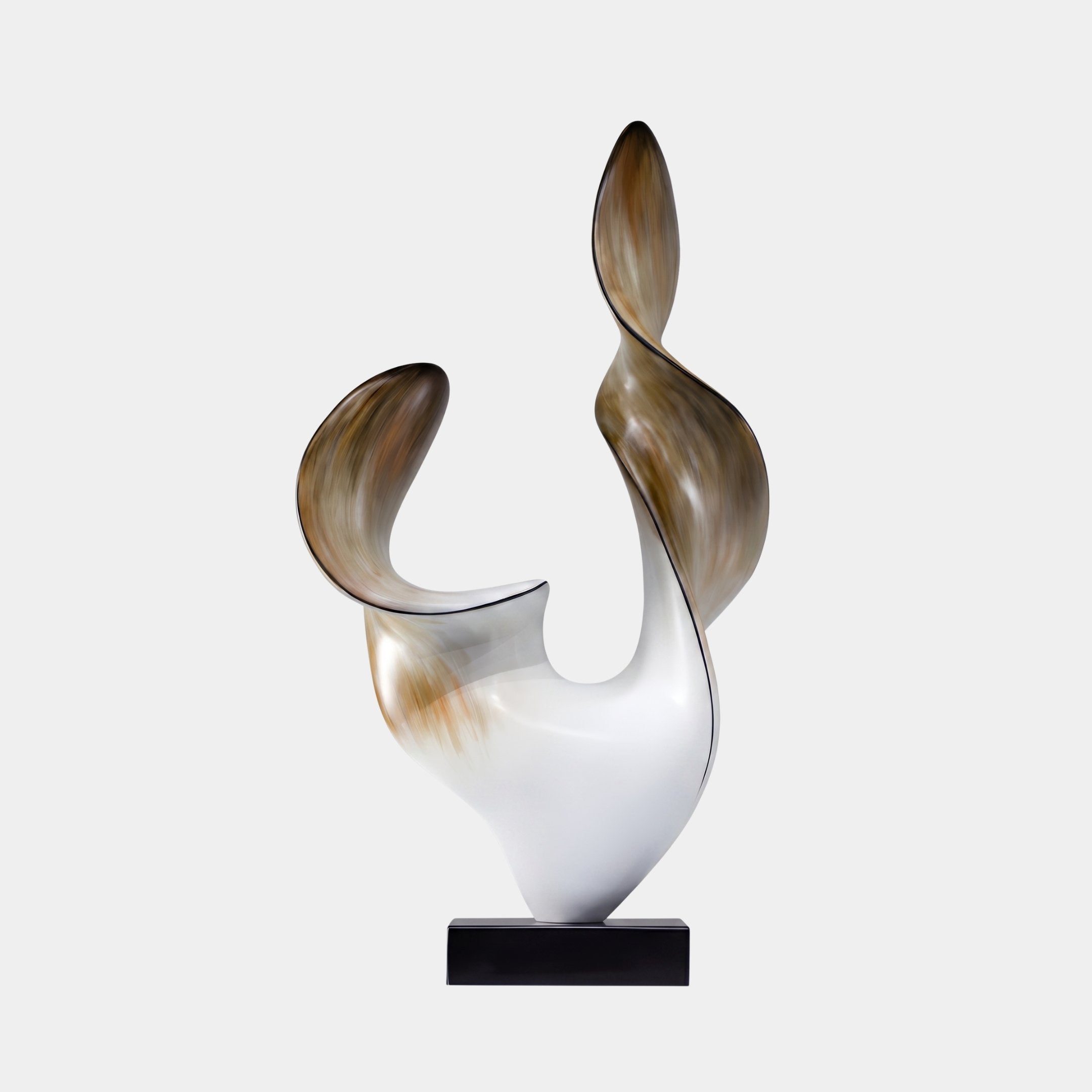 Brindle Bronze & White Flame Sculpture - 91cm