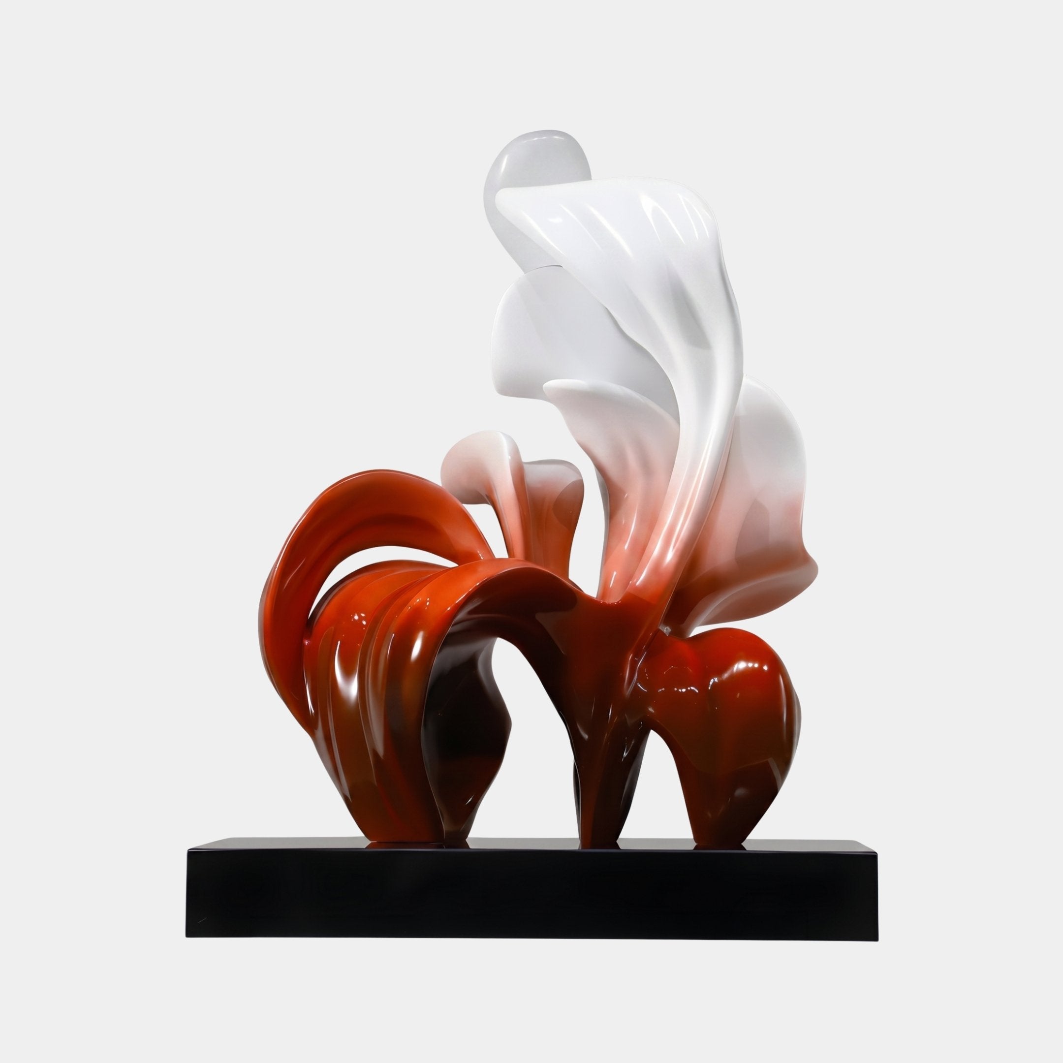 Roydon Red & White Flame Sculpture - 100cm