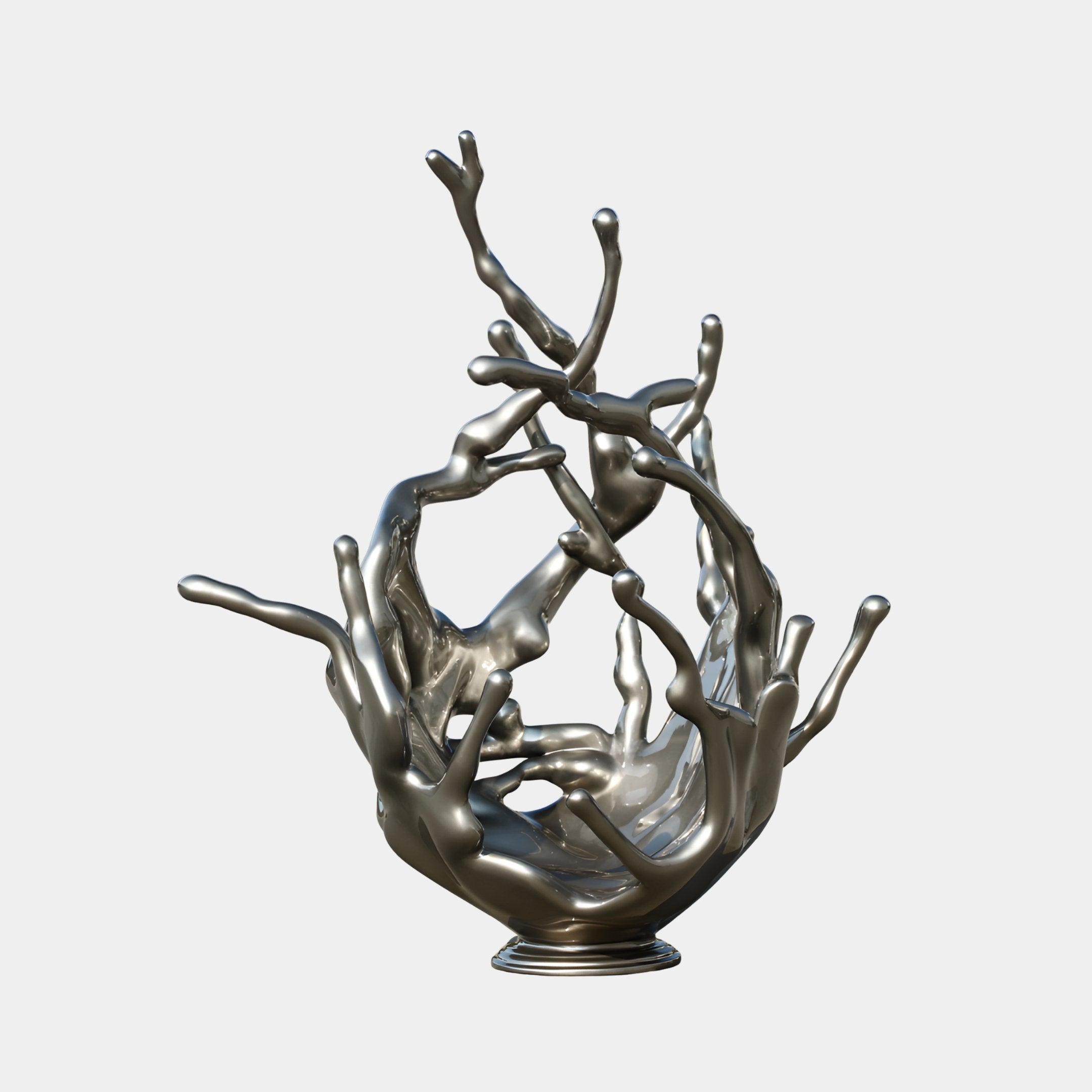 Pelynt Silver Abstract Sculpture - 110cm