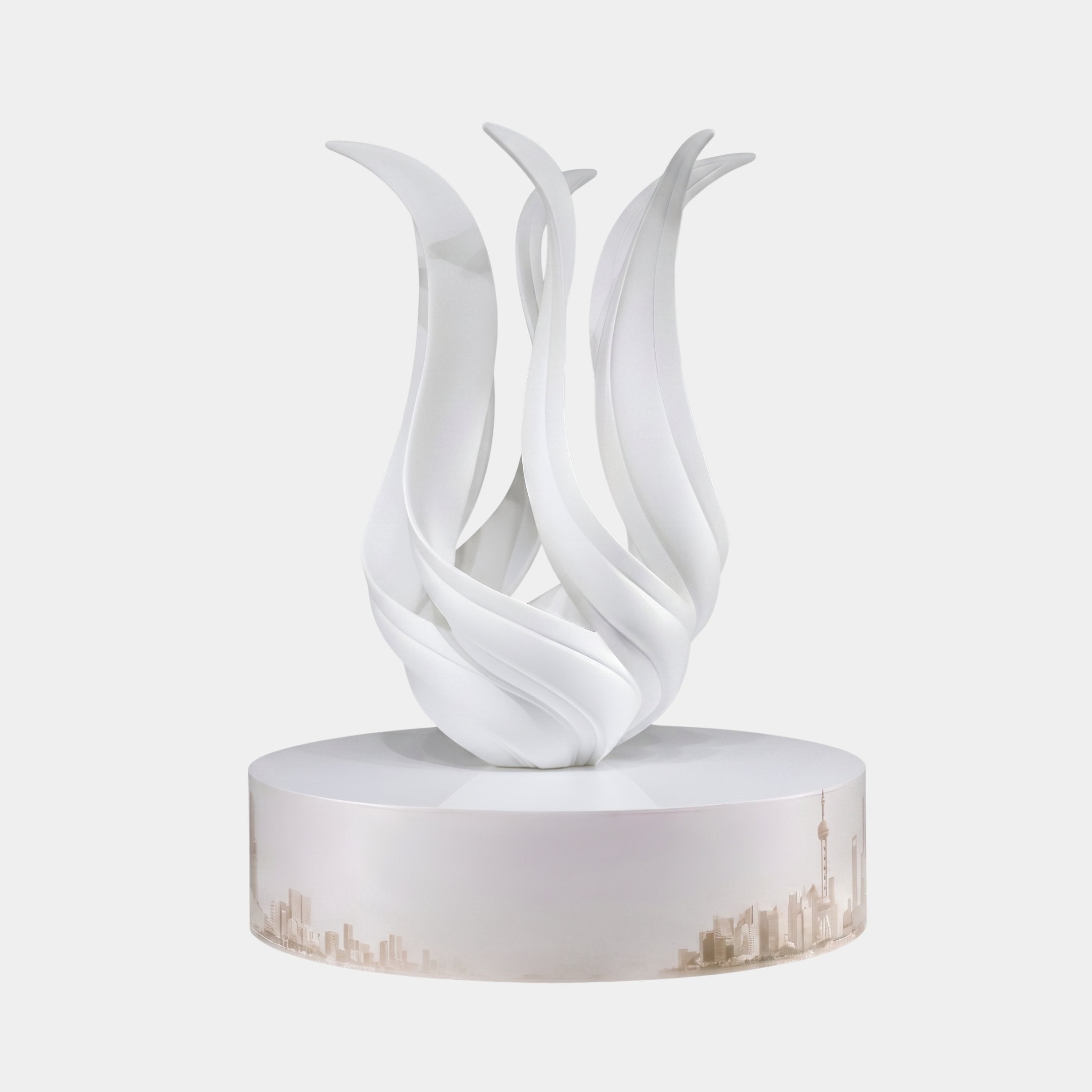 Ramsden White Flame Sculpture - 100cm