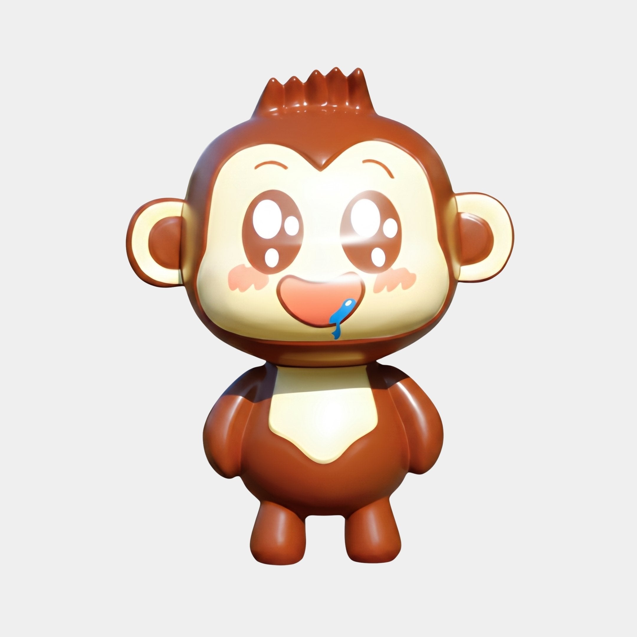 Welford Brown & Cream Monkey Sculpture - 90cm