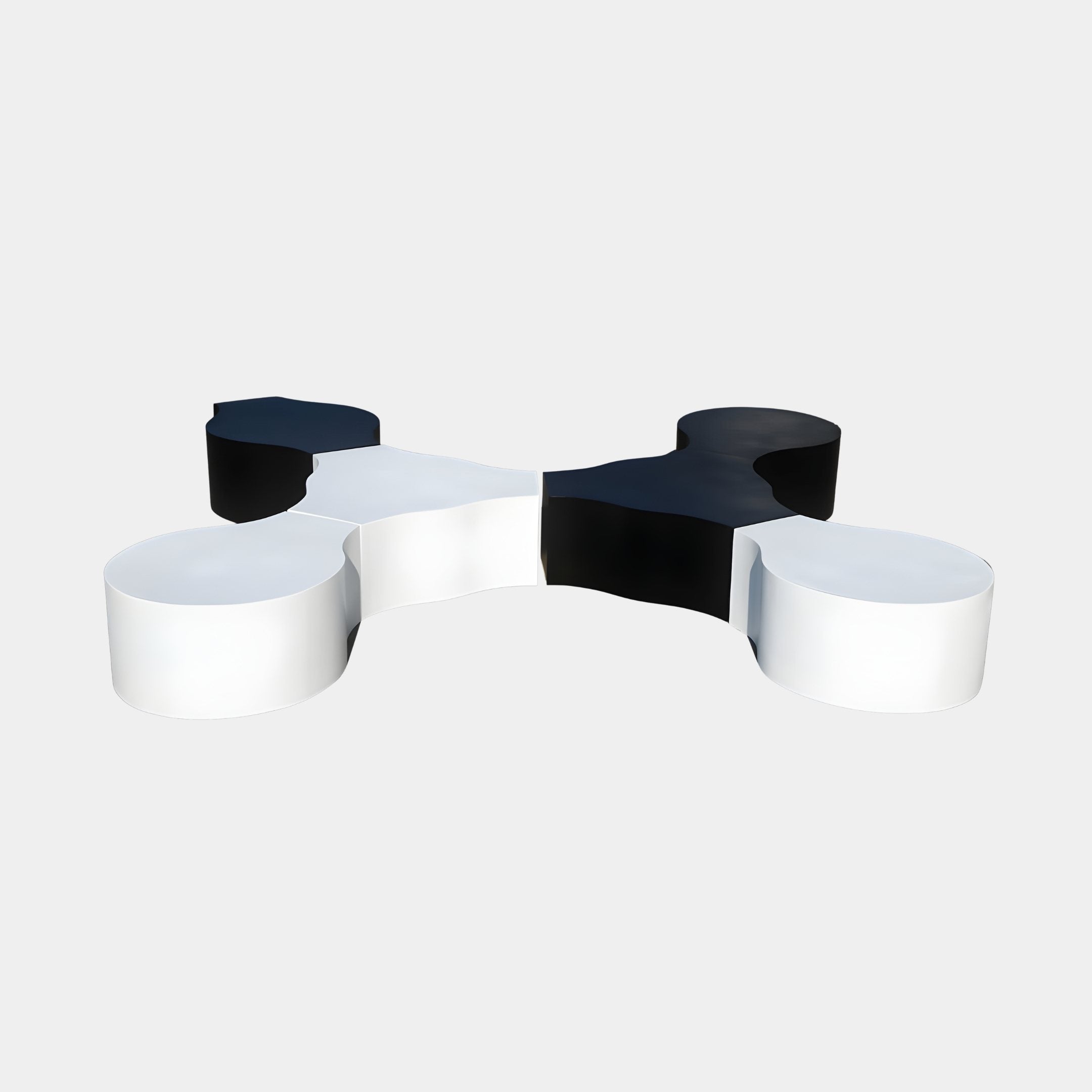 Causeway Black & White Abstract Sculpture - 310cm