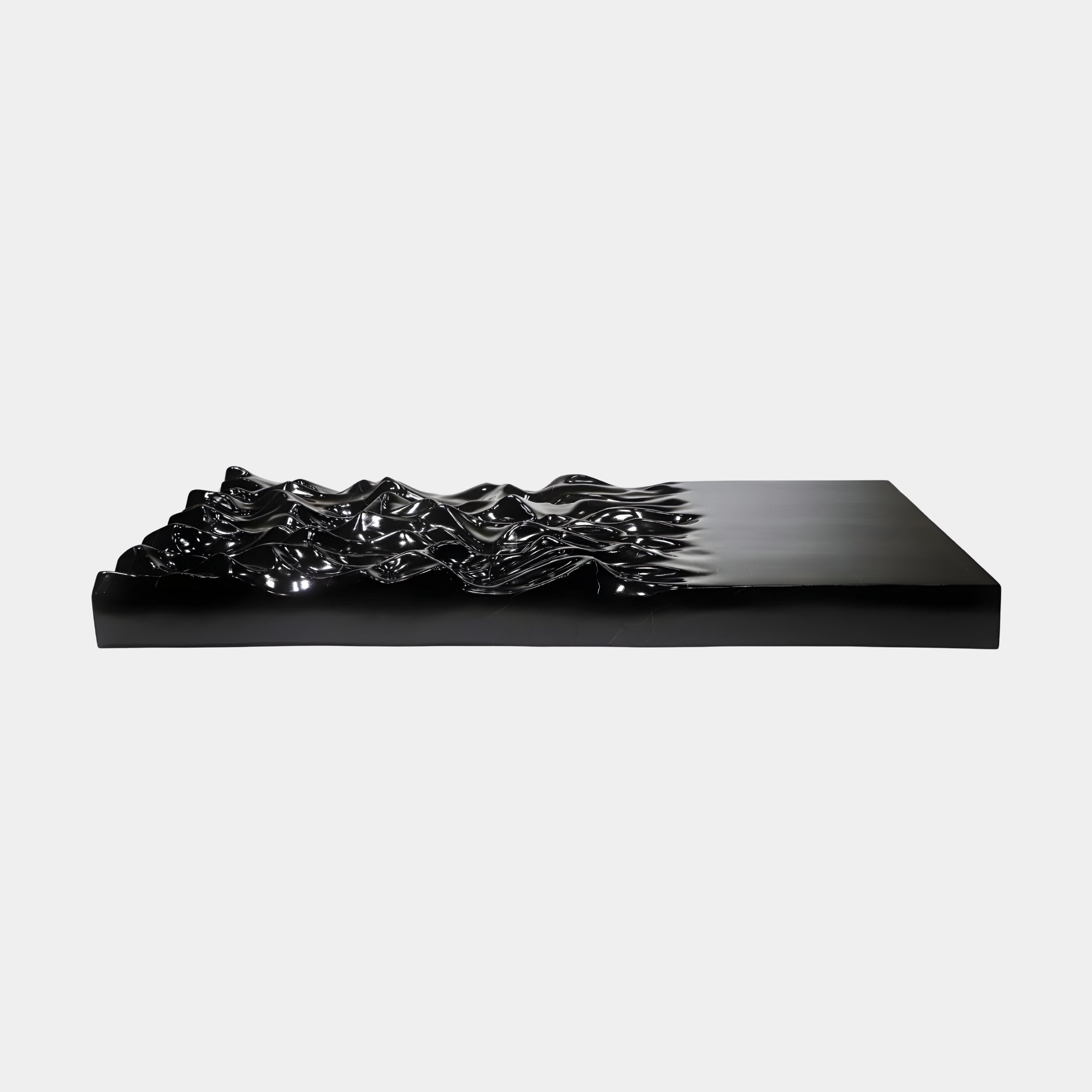 Cinder Black Abstract Sculpture - 150cm