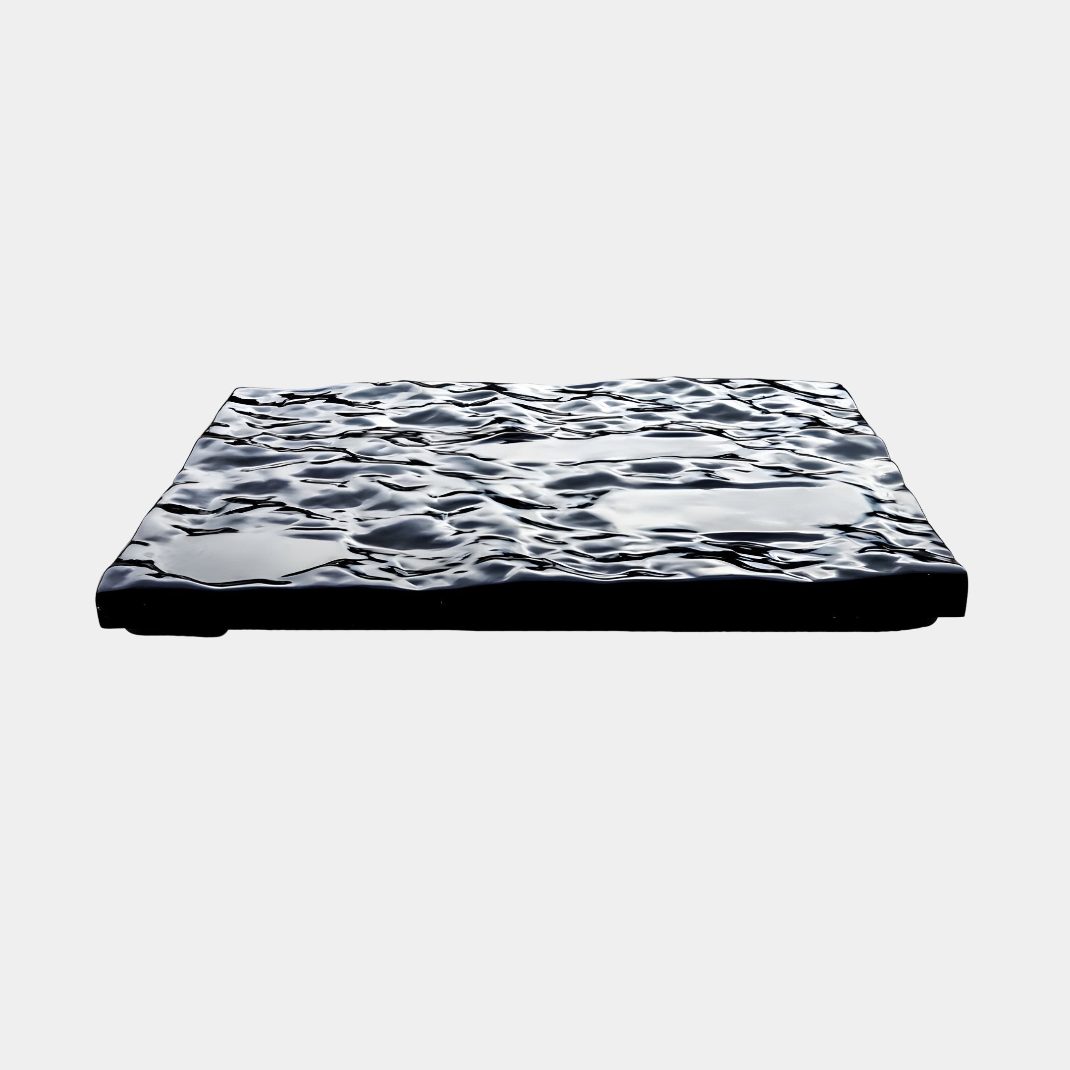 Terrazzo Black & White Abstract Sculpture - 180cm