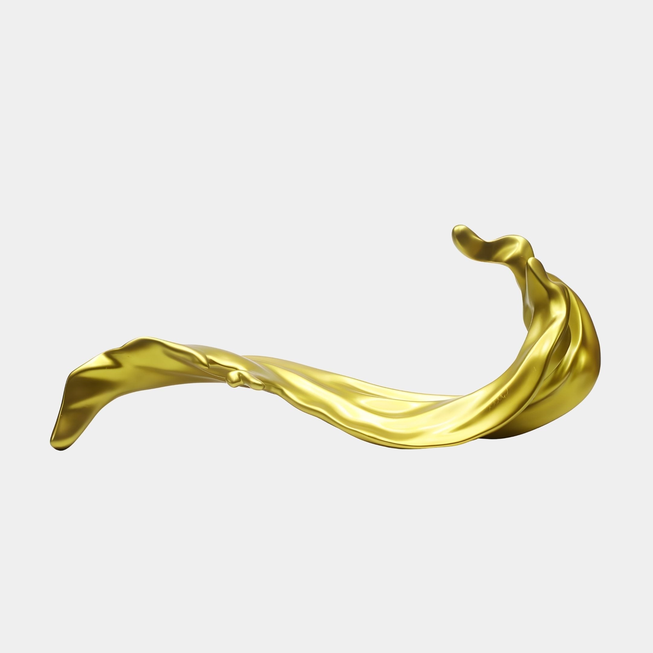 Spume Gold Abstract Sculpture - 86cm
