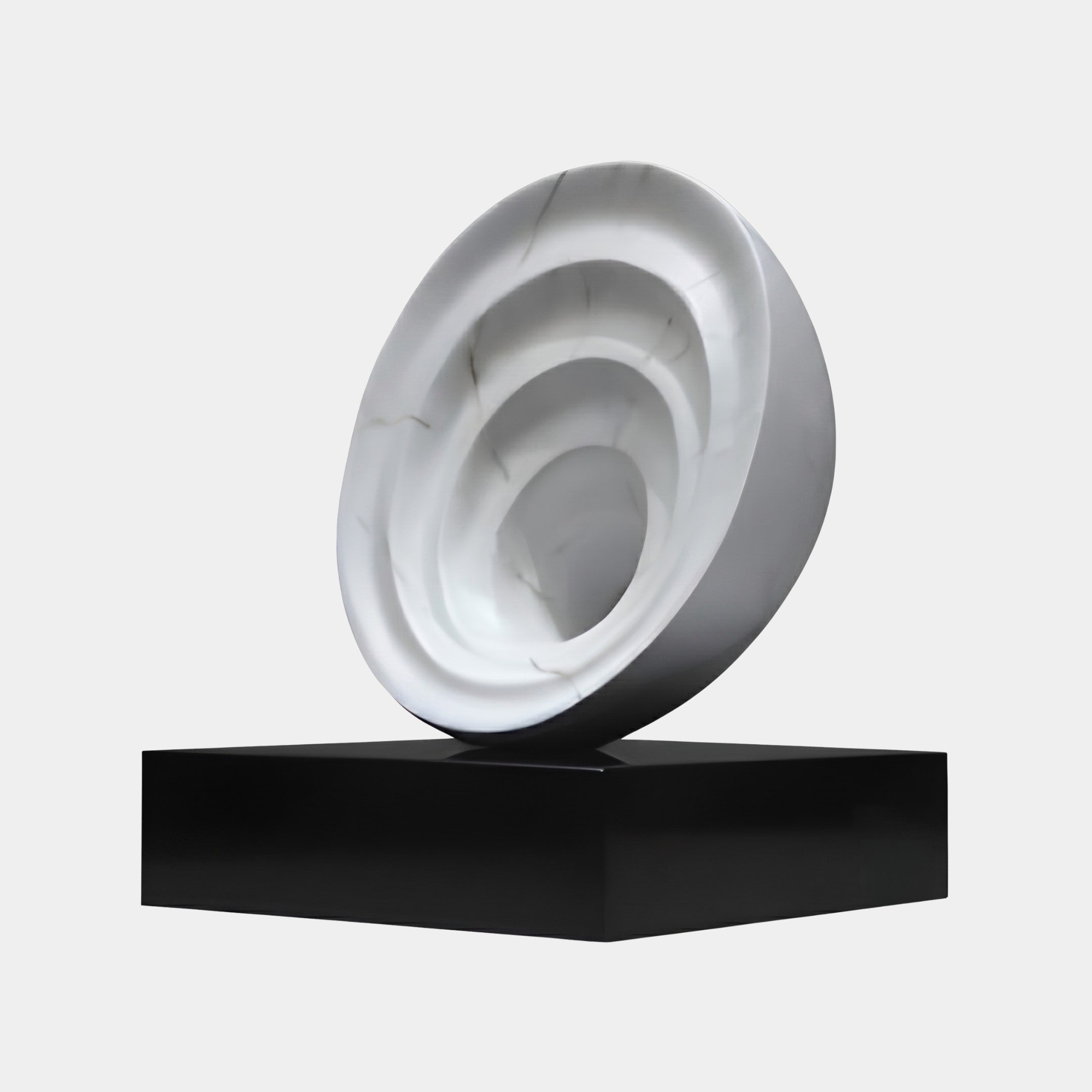 Rosette White Abstract Sculpture - 52cm