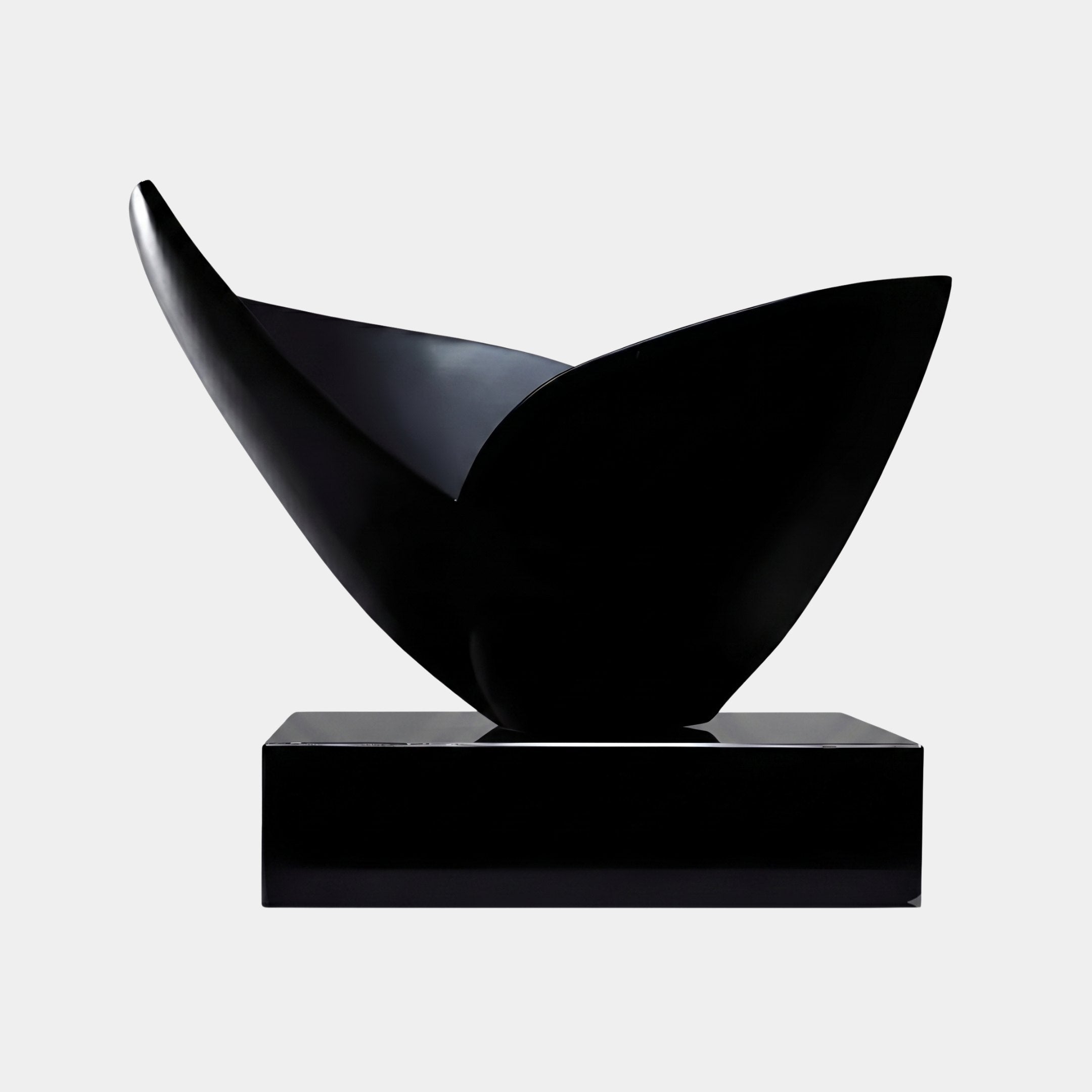 Aileron Black Abstract Sculpture - 58cm