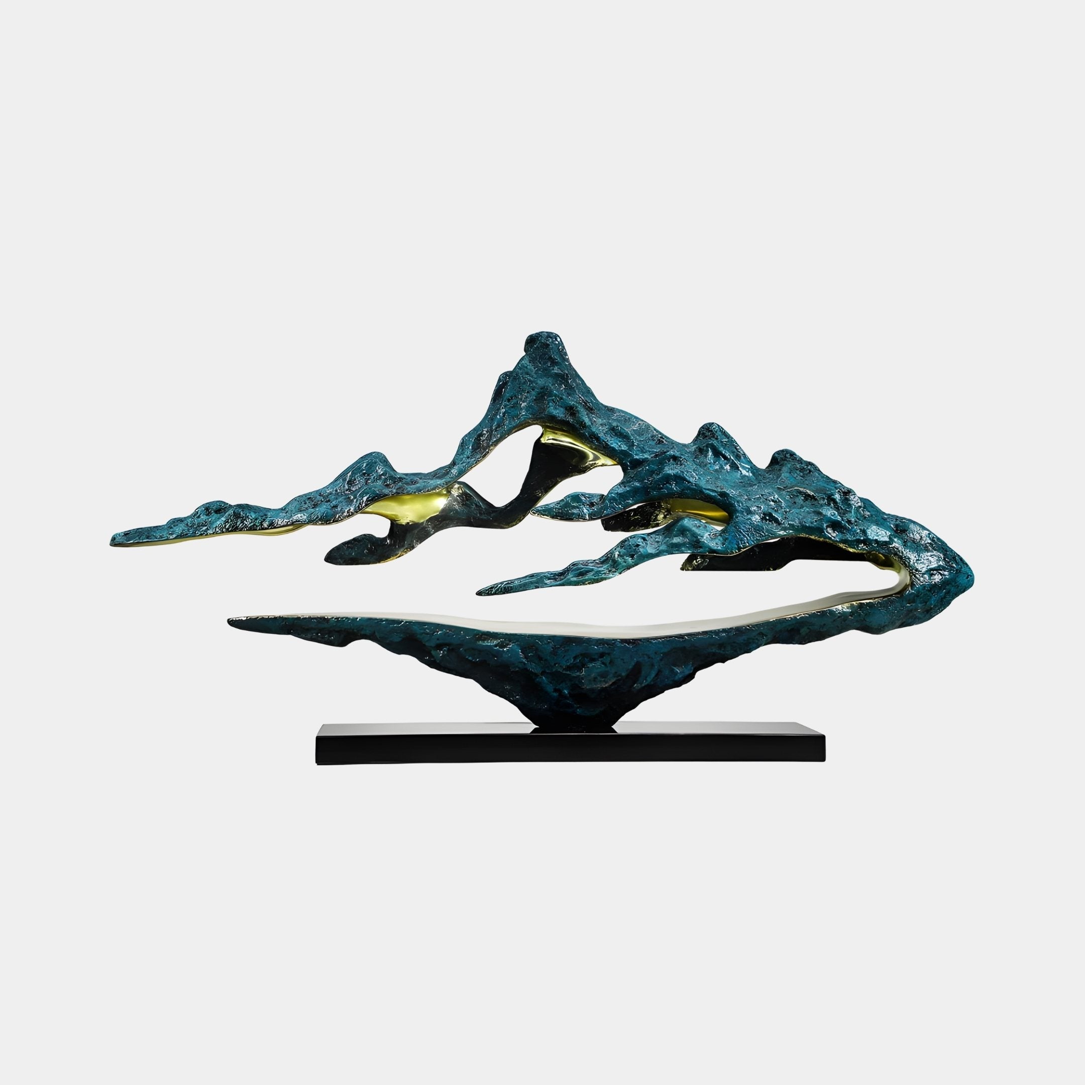 Cordillera Bronze & Green Mountains Sculpture - 130cm