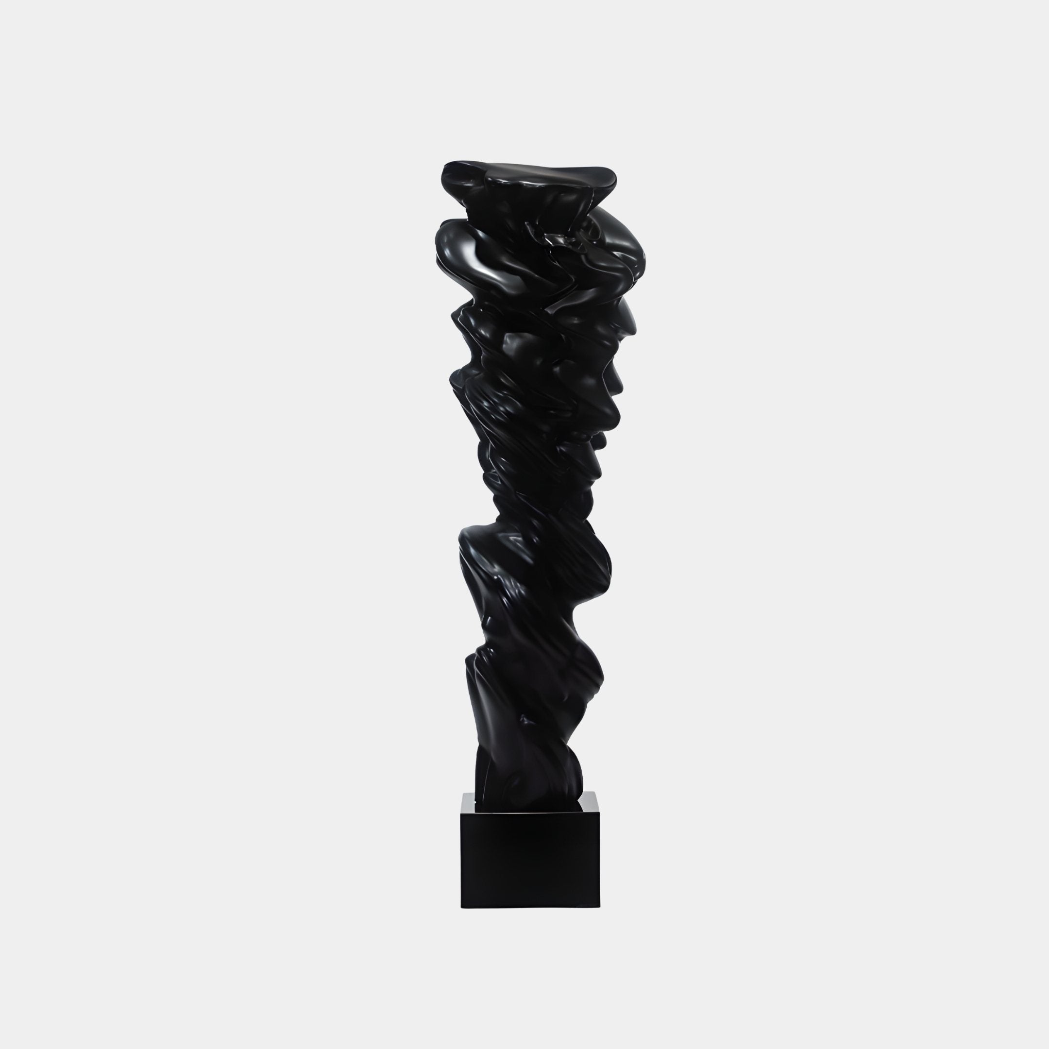 Obelisk Black Abstract Sculpture - 160cm