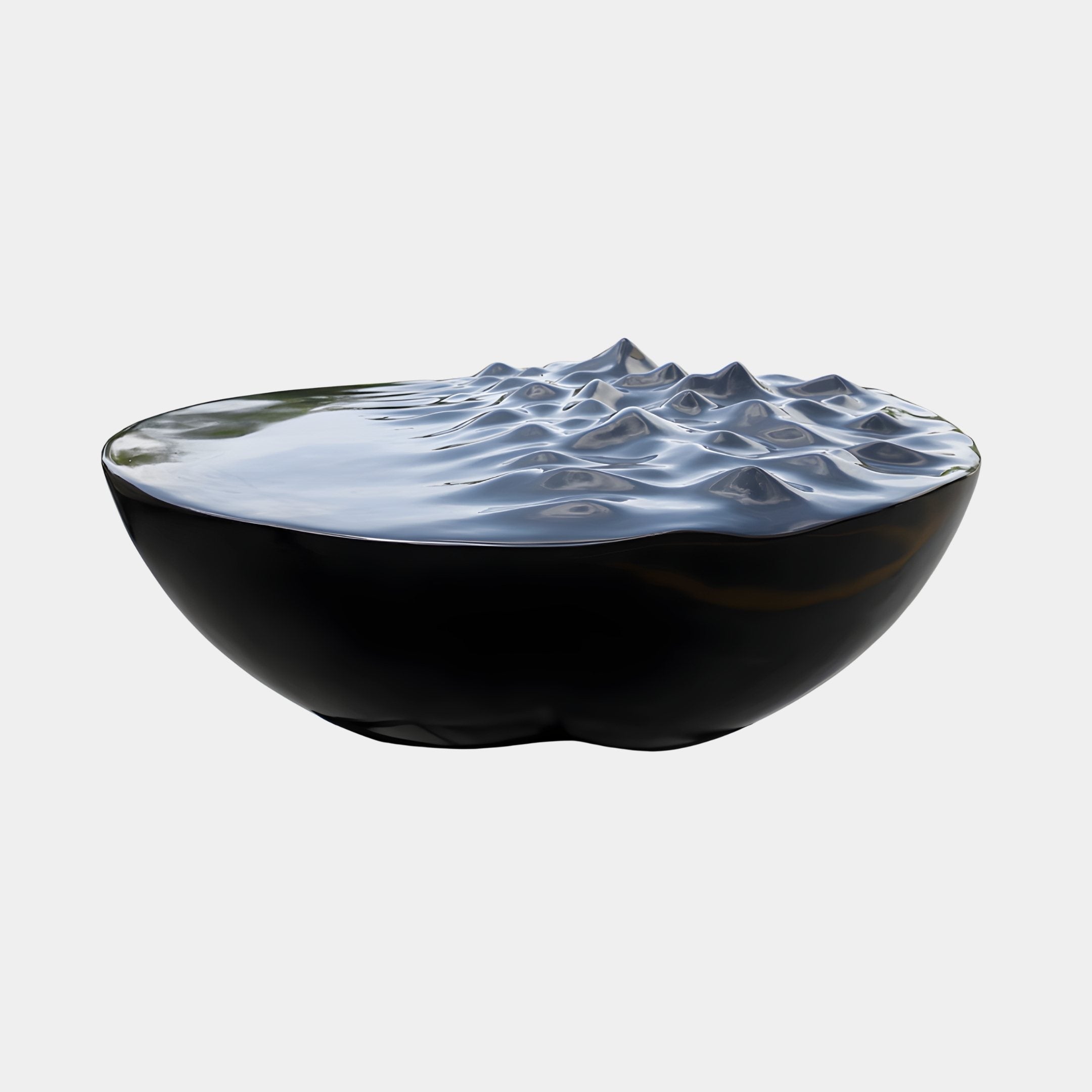 Crucible Black & Grey Bowl Sculpture - 130cm