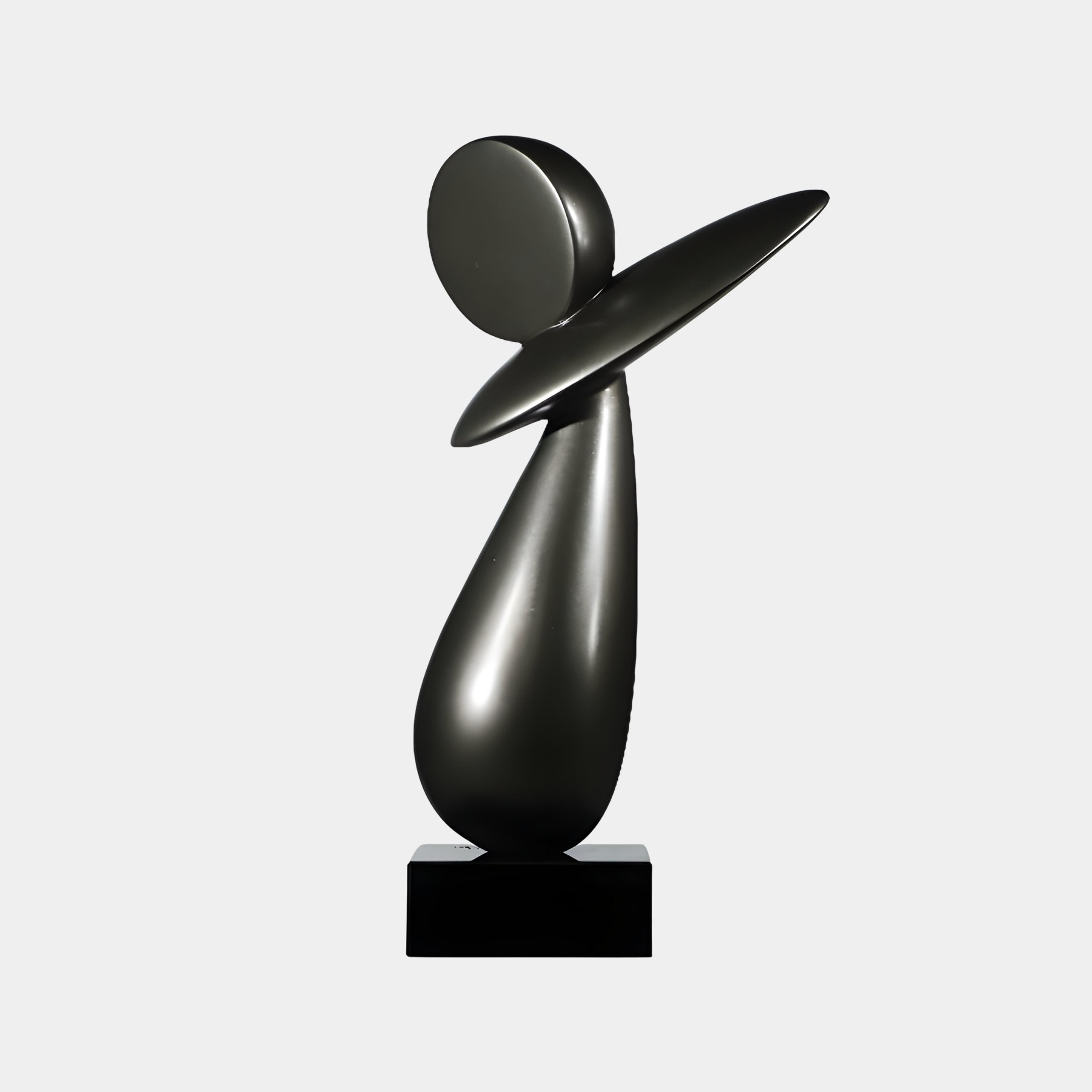 Sundial Black Abstract Sculpture - 55cm