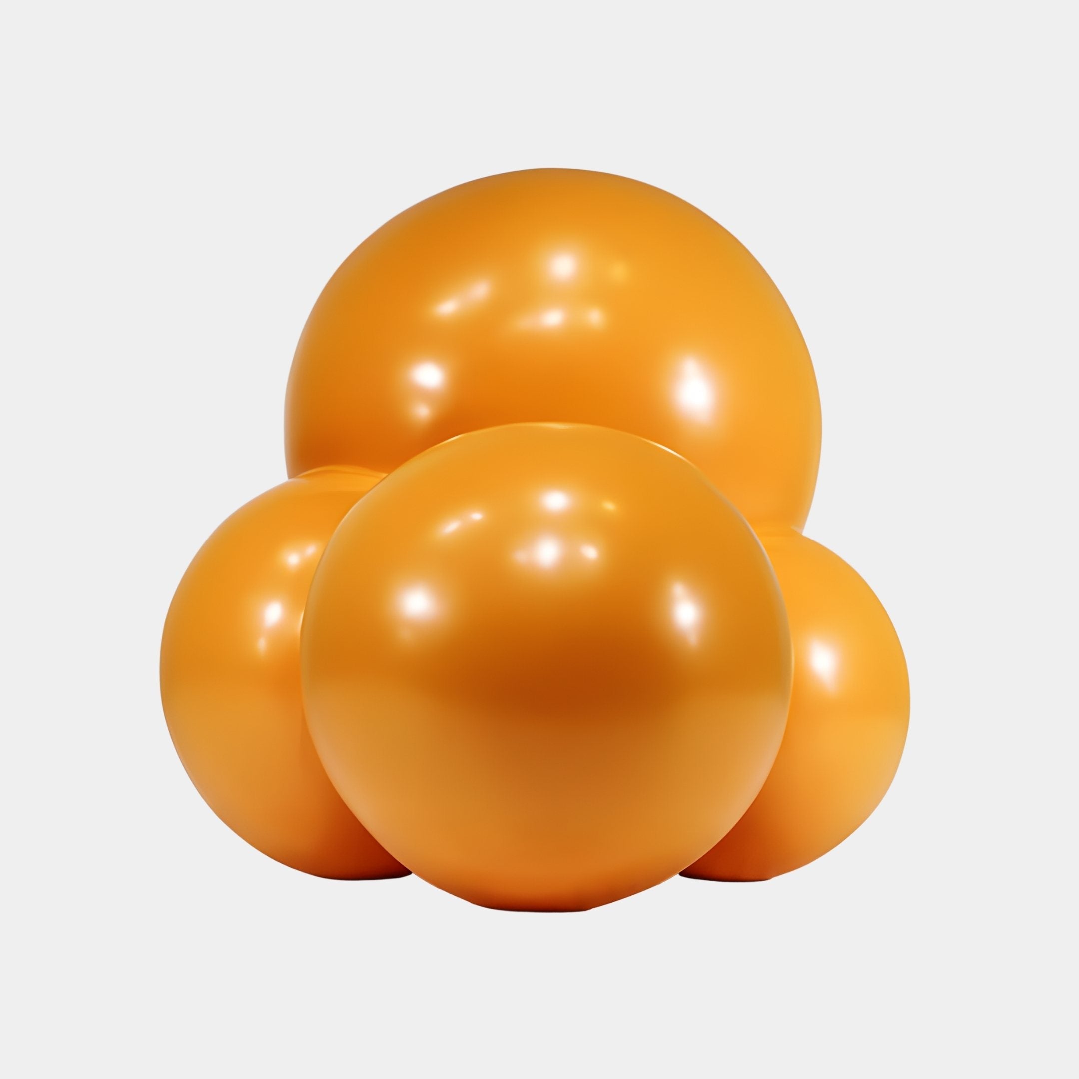 Persimmon Orange Abstract Sculpture - 60cm