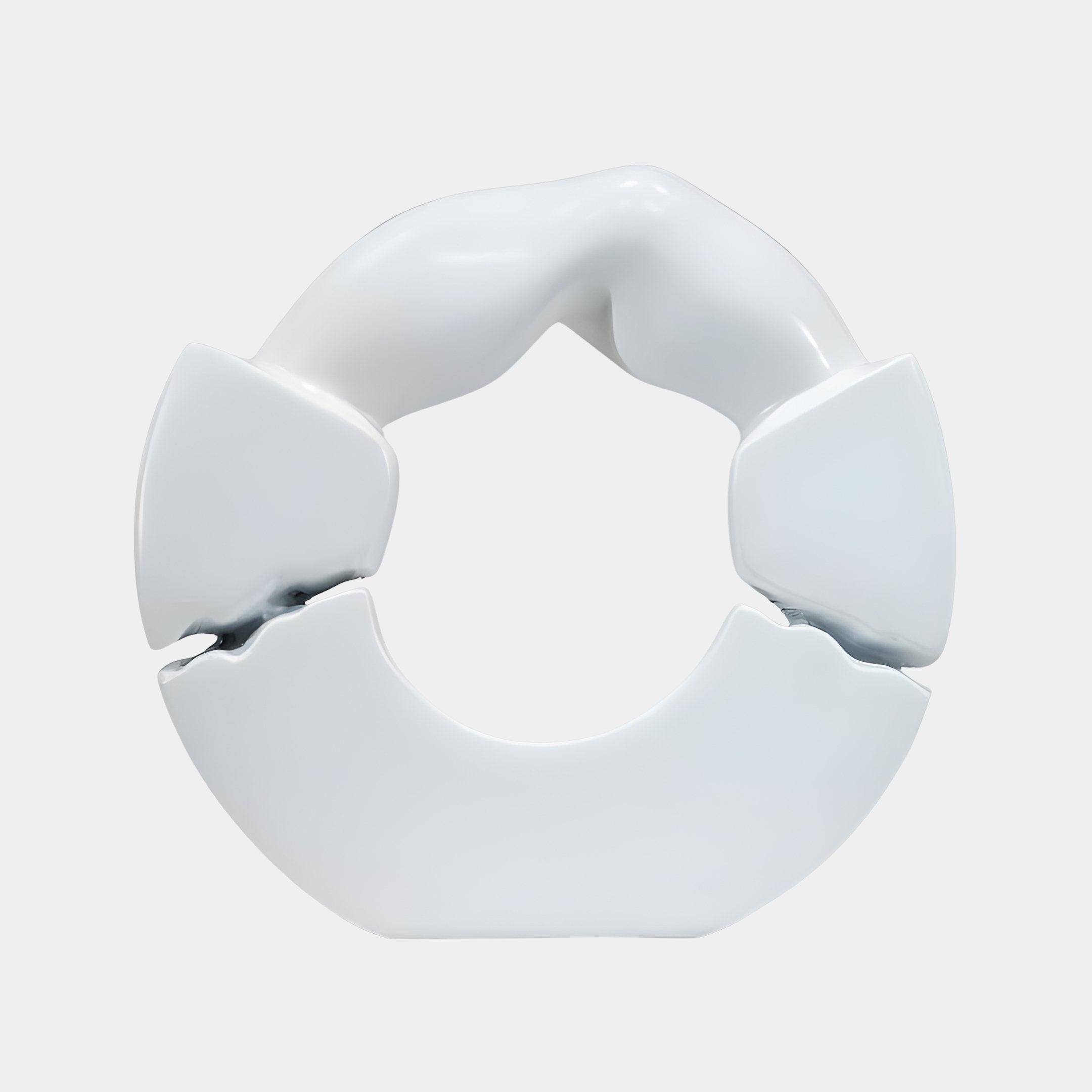 Halo White Abstract Sculpture - 51cm