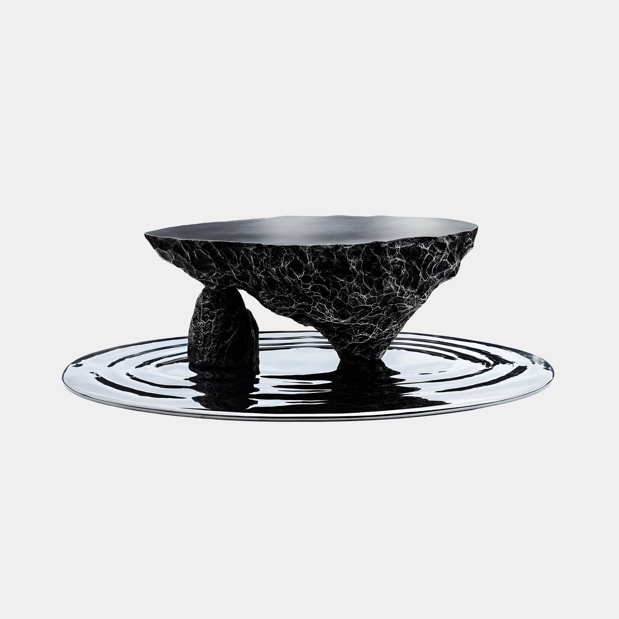 Cauldron Black & Silver Bowl Sculpture - 150cm