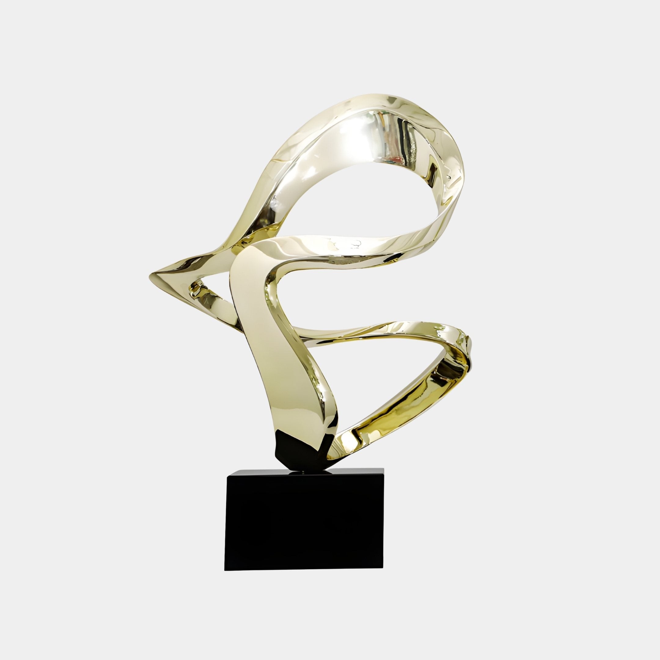 Mobius Gold Abstract Sculpture - 80cm