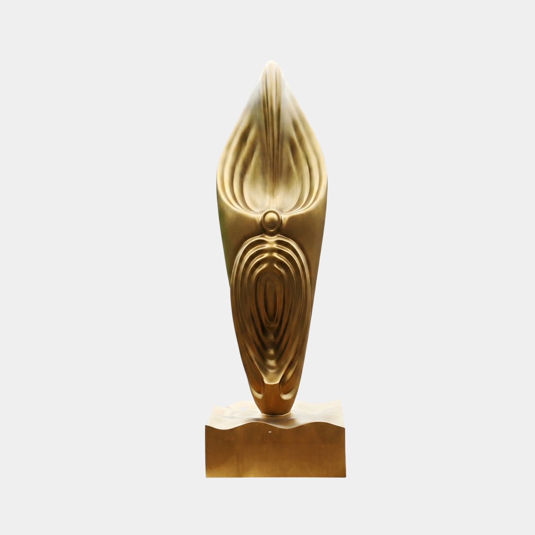 Flambeau Gold Abstract Sculpture - 205cm